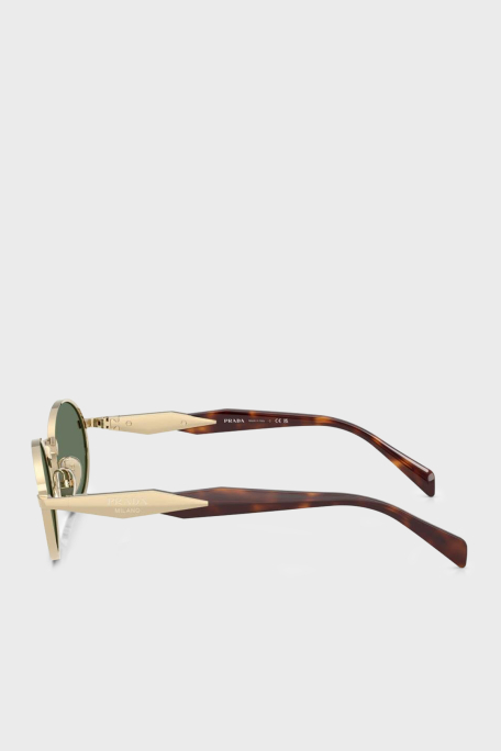 Prada Oval Güneş Kadın Gözlük 0PR 65ZS ZVN70L 55 ALTIN | Exxeselection