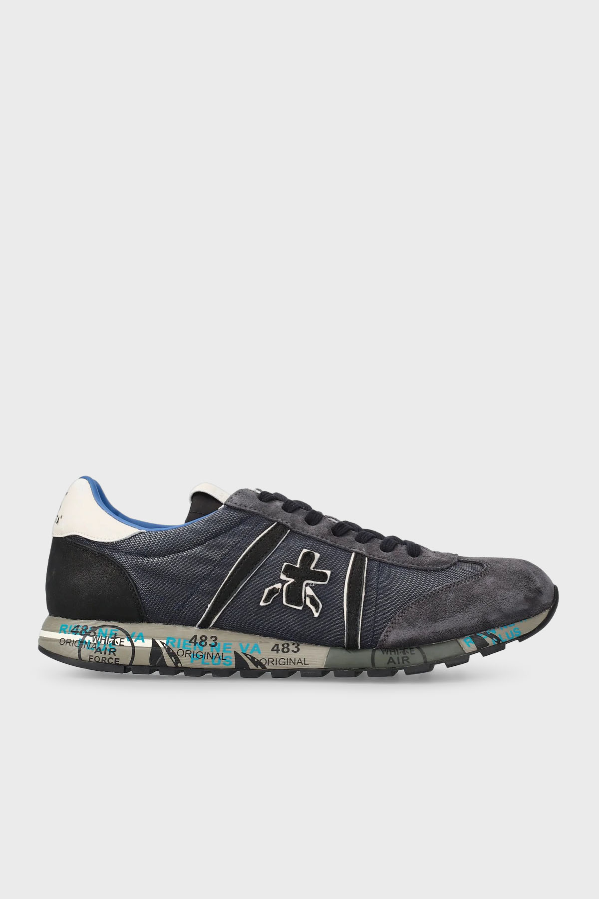 Premiata Deri Karışımlı Logolu Sneaker Erkek Ayakkabı LUCY 7770 ANTRASİT