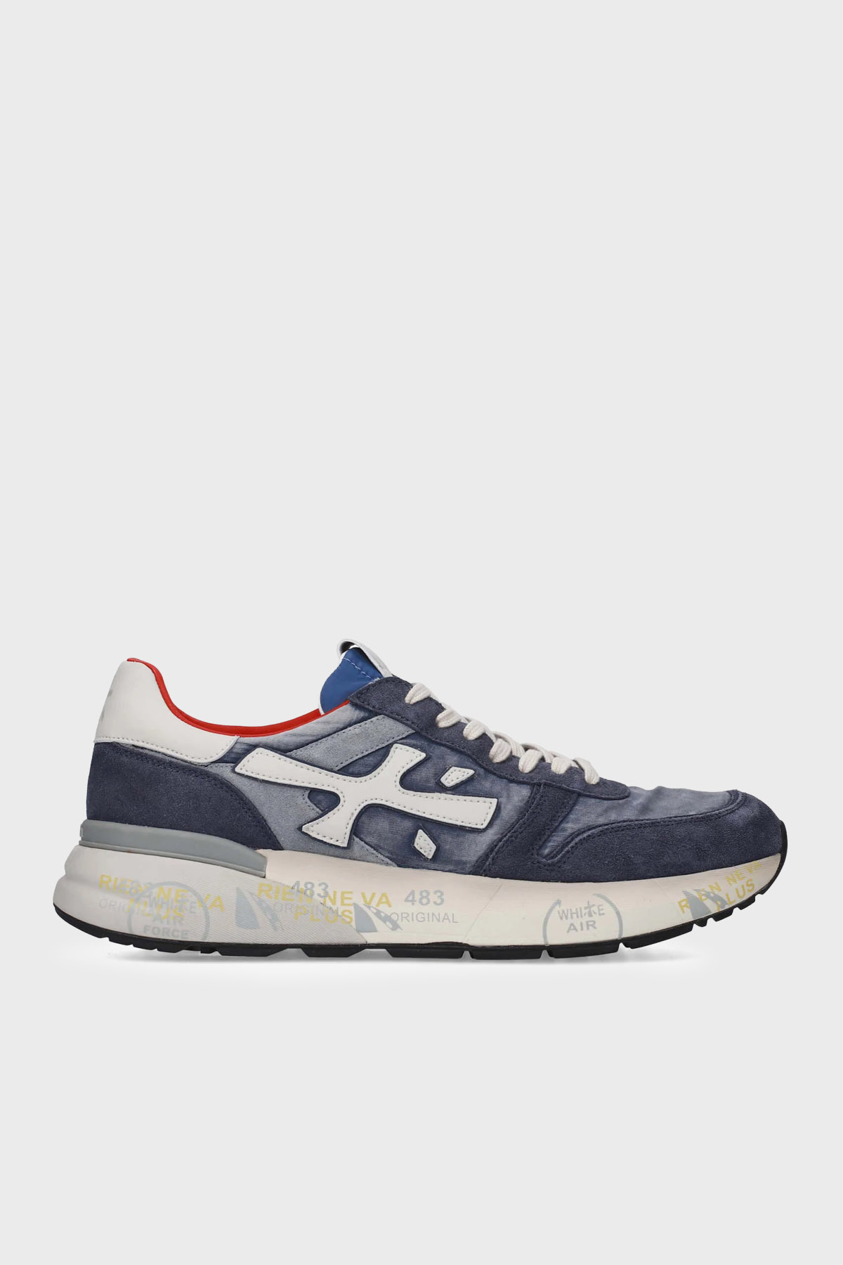 Premiata Deri Karışımlı Logolu Sneaker Erkek Ayakkabı MICK 8006 LACİVERT