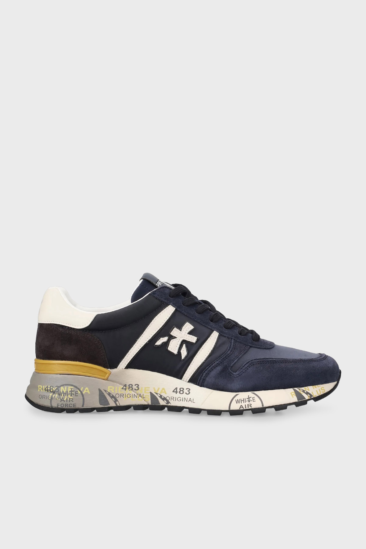 Premiata Deri Logolu Sneaker Erkek Ayakkabı LANDER 7702 LACİVERT