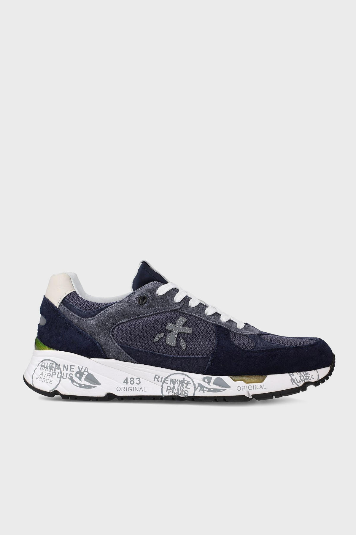 Premiata Logolu Süet Detaylı Logolu Sneaker Erkek Ayakkabı MASE 6626 LACİVERT