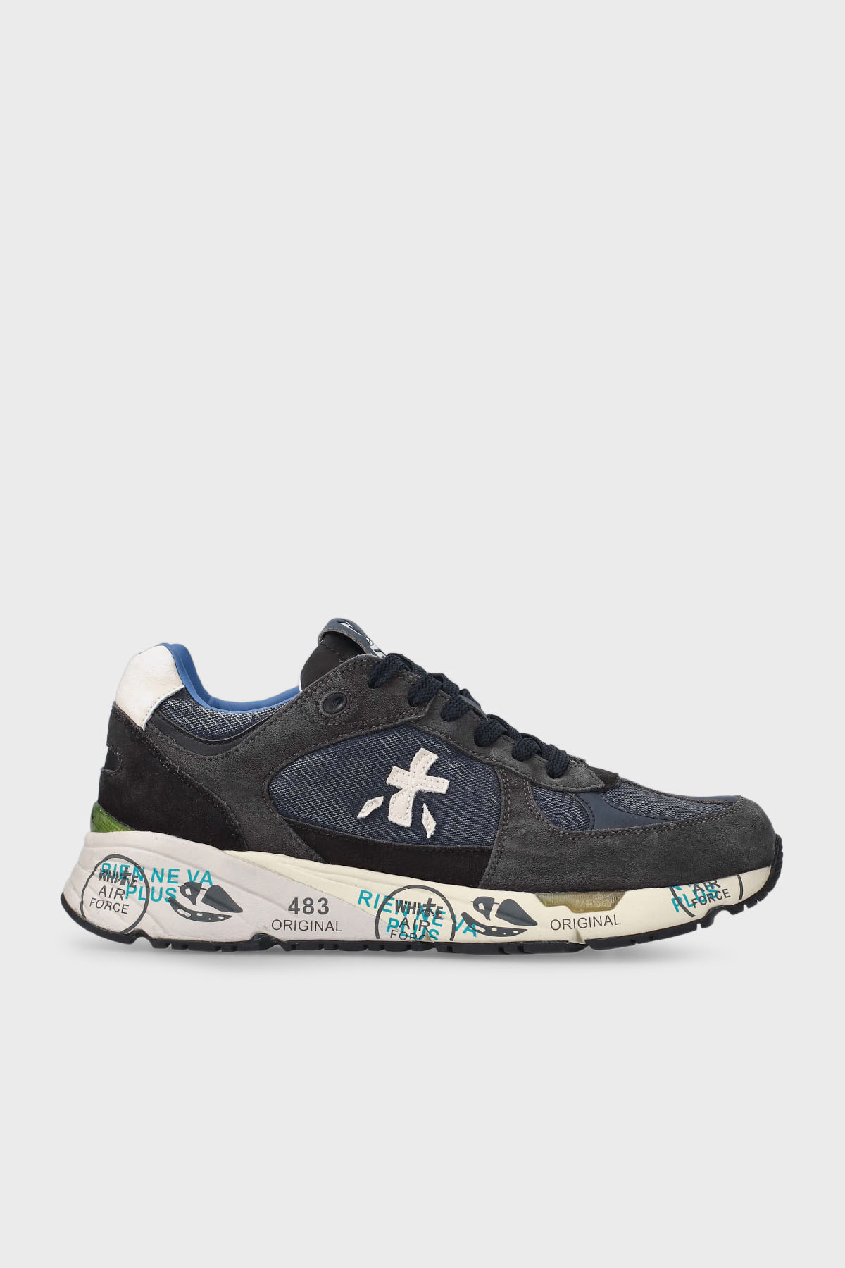 Premiata Logolu Süet Detaylı Sneaker Erkek Ayakkabı MASE 7819 ANTRASİT