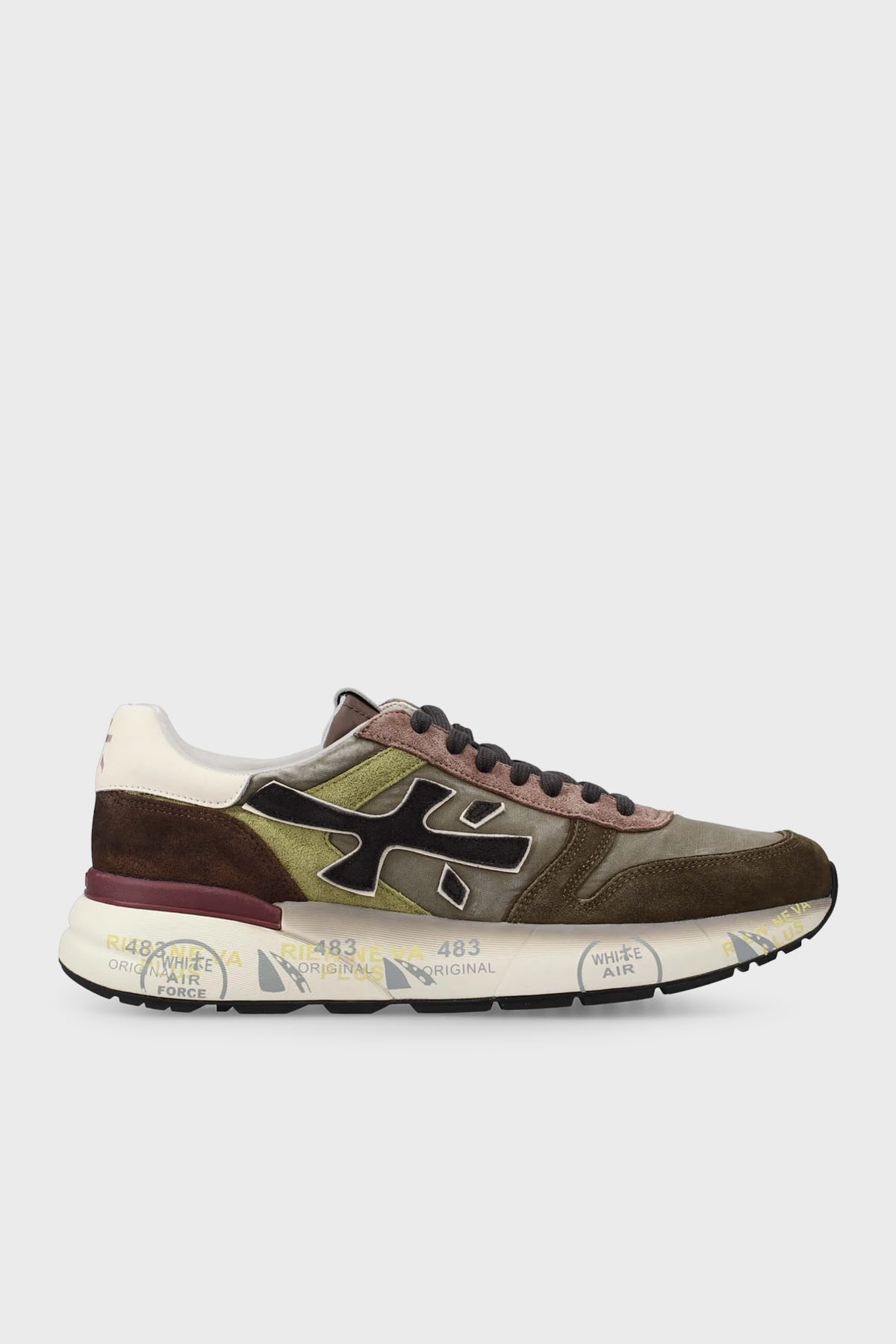 Premiata Logolu Süet Detaylı Sneaker Erkek Ayakkabı MICK 7717 HAKİ