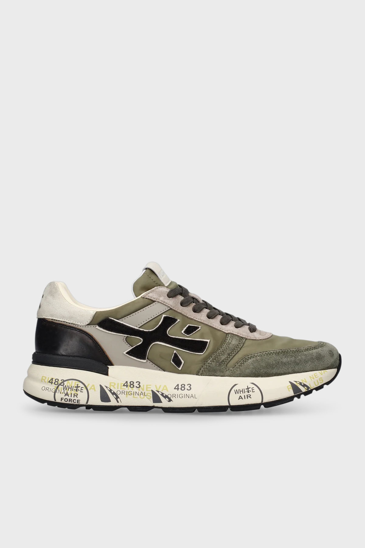 Premiata Logolu Süet Detaylı Sneaker Erkek Ayakkabı MICK 7720 HAKİ