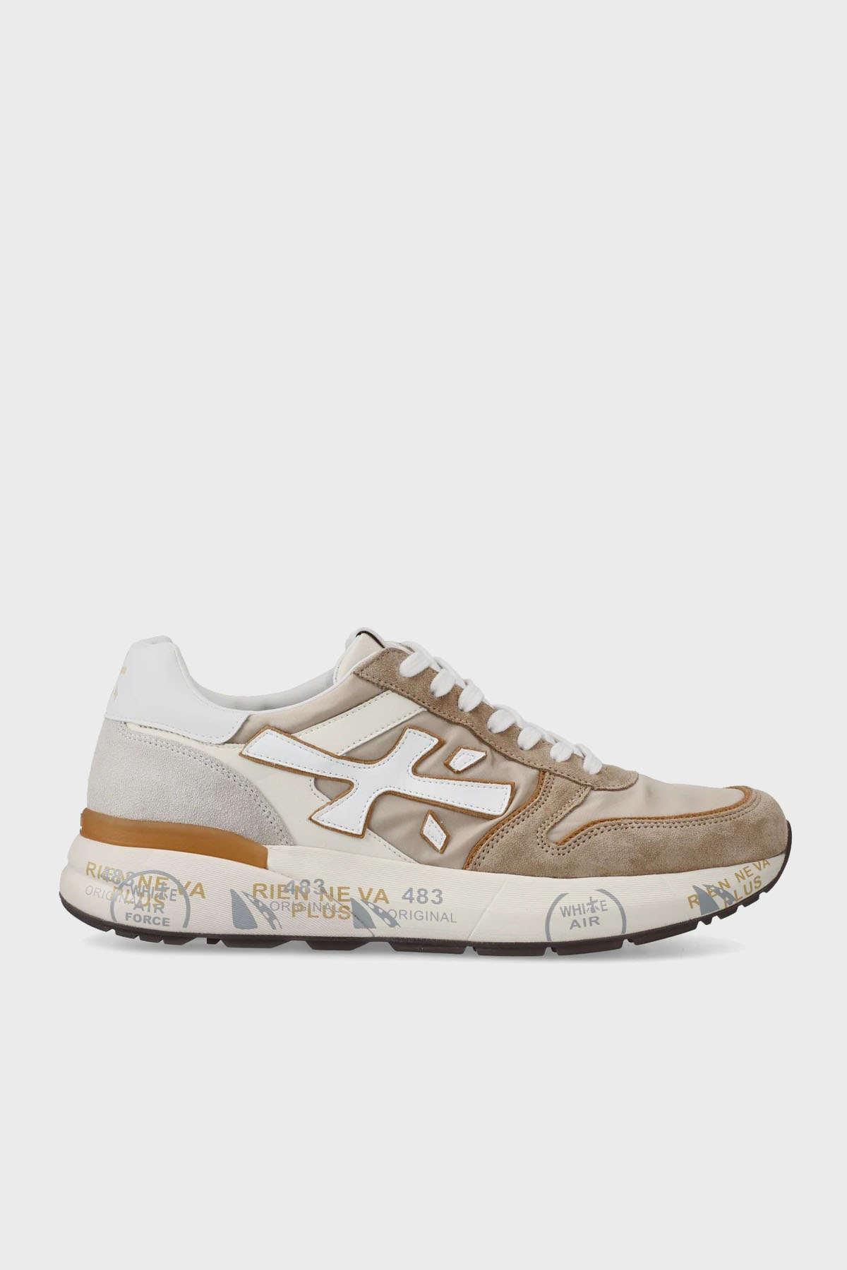Premiata Süet Detaylı Logolu Sneaker Erkek Ayakkabı MICK 7213 BEJ