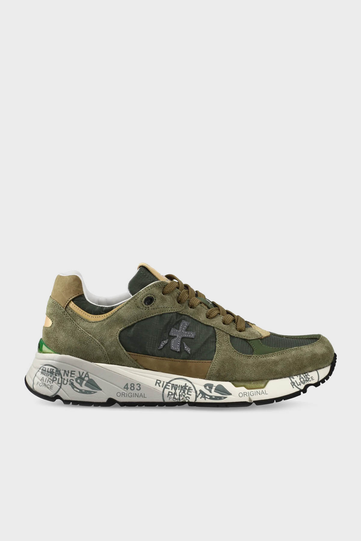 Premiata Süet Logolu Sneaker Erkek Ayakkabı MASE 7235 HAKİ