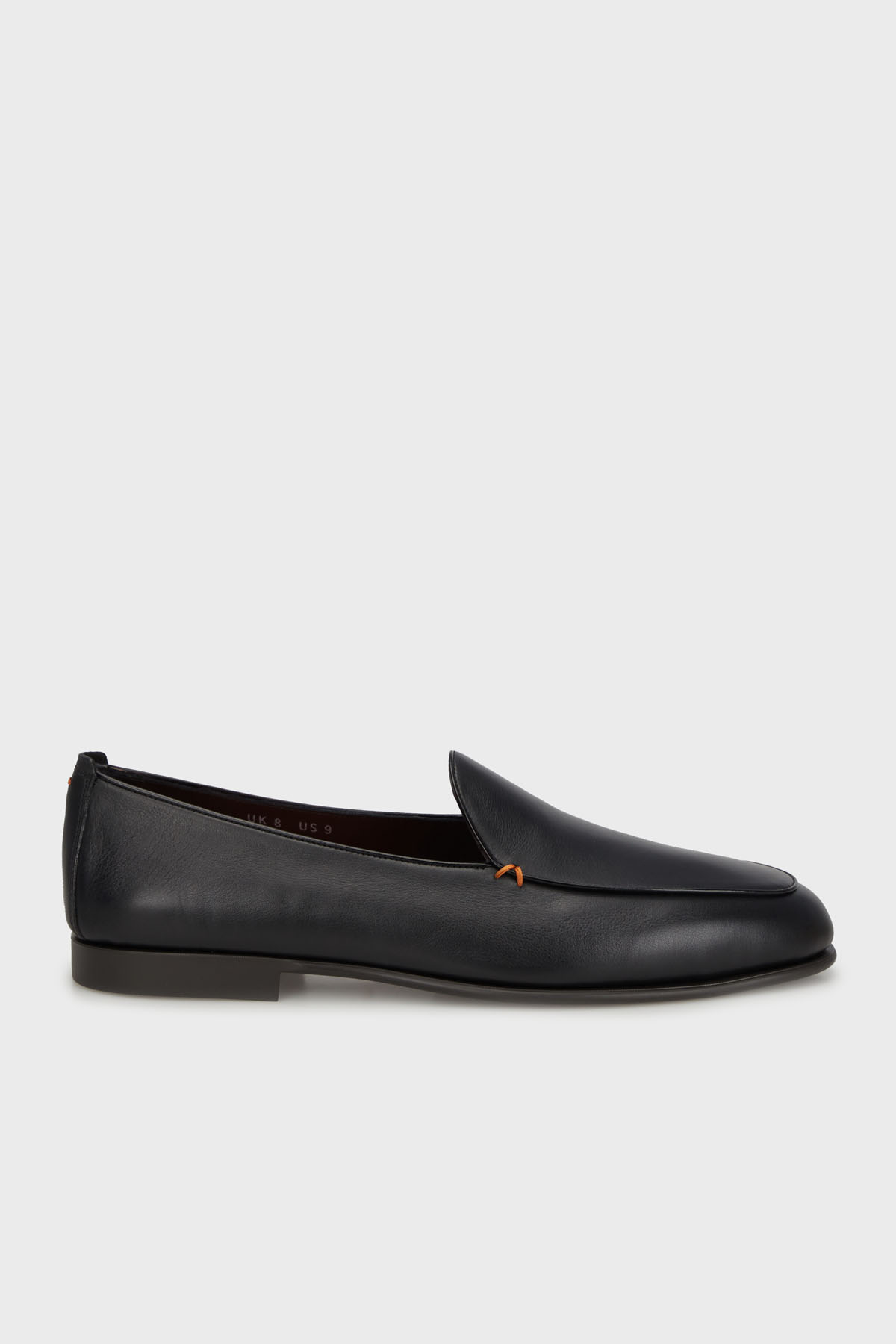 Santoni Hakiki Deri Dikiş Detaylı Loafer Erkek Ayakkabı MGEC19088SMOMMEMN01 SİYAH