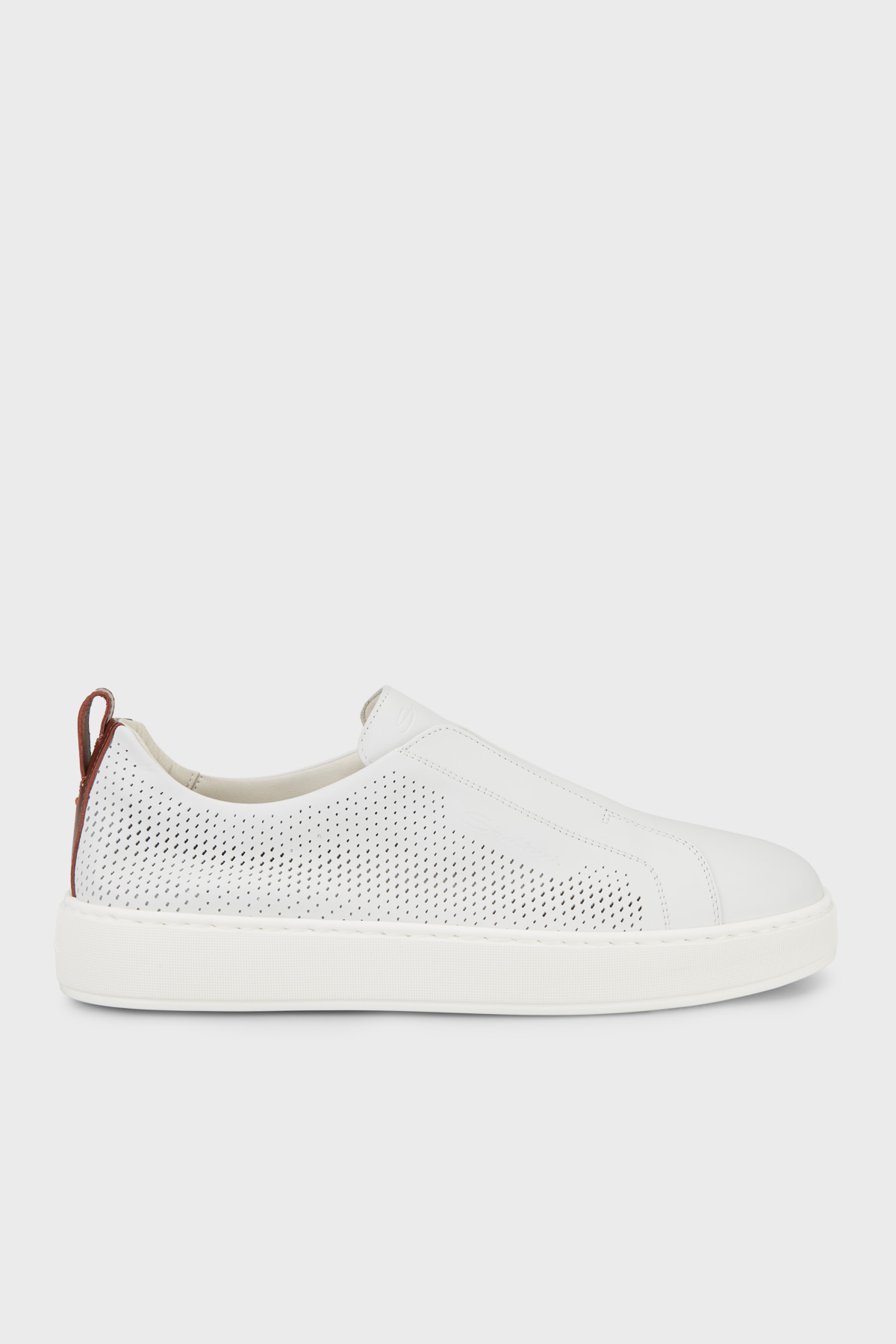 Santoni Hakiki Deri Sneaker Erkek Ayakkabı MBCD22181BARTFIDI80 BEYAZ