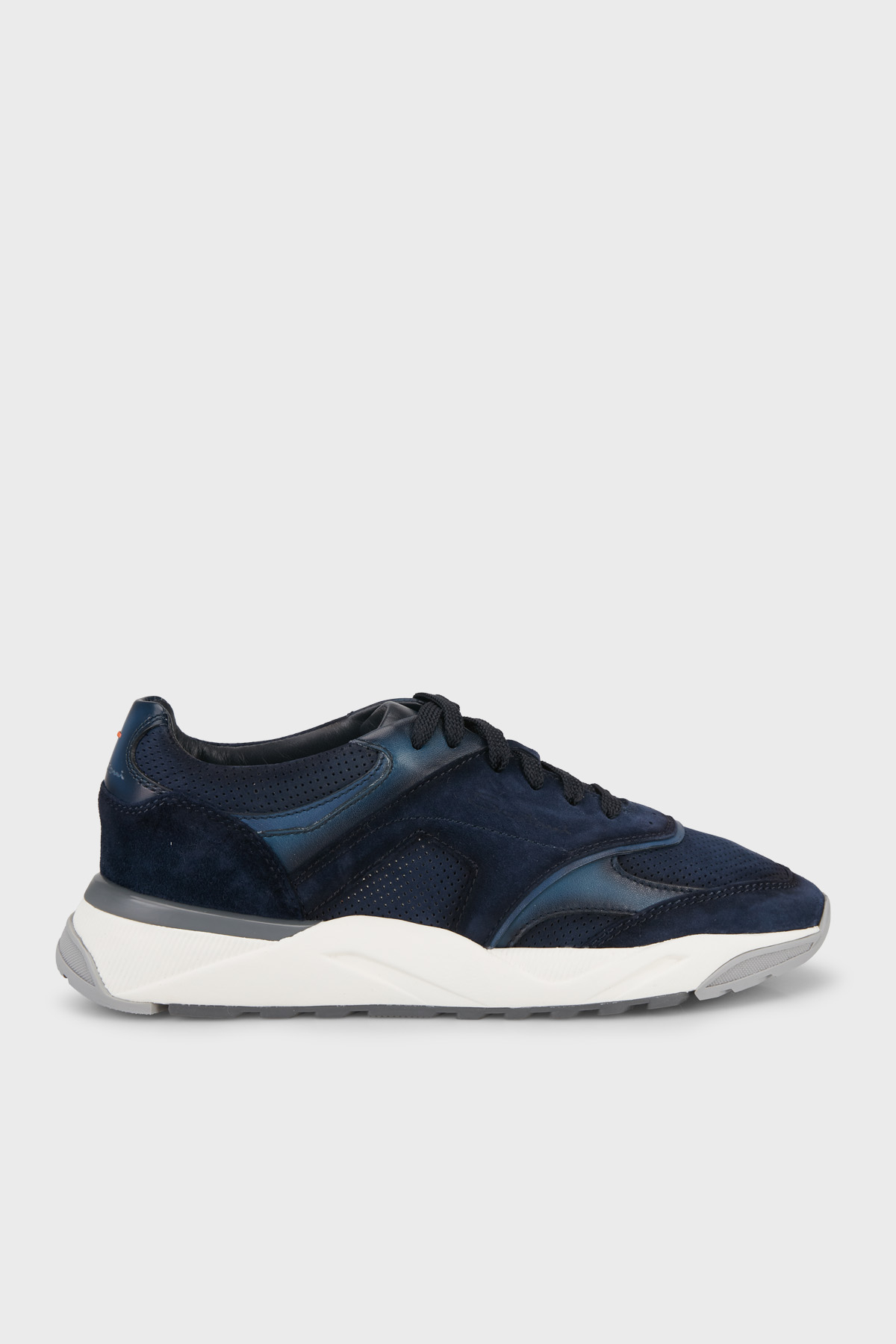 Santoni Hakiki Deri Sneaker Erkek Ayakkabı MBIM22112BGRTOKCU60 LACİVERT