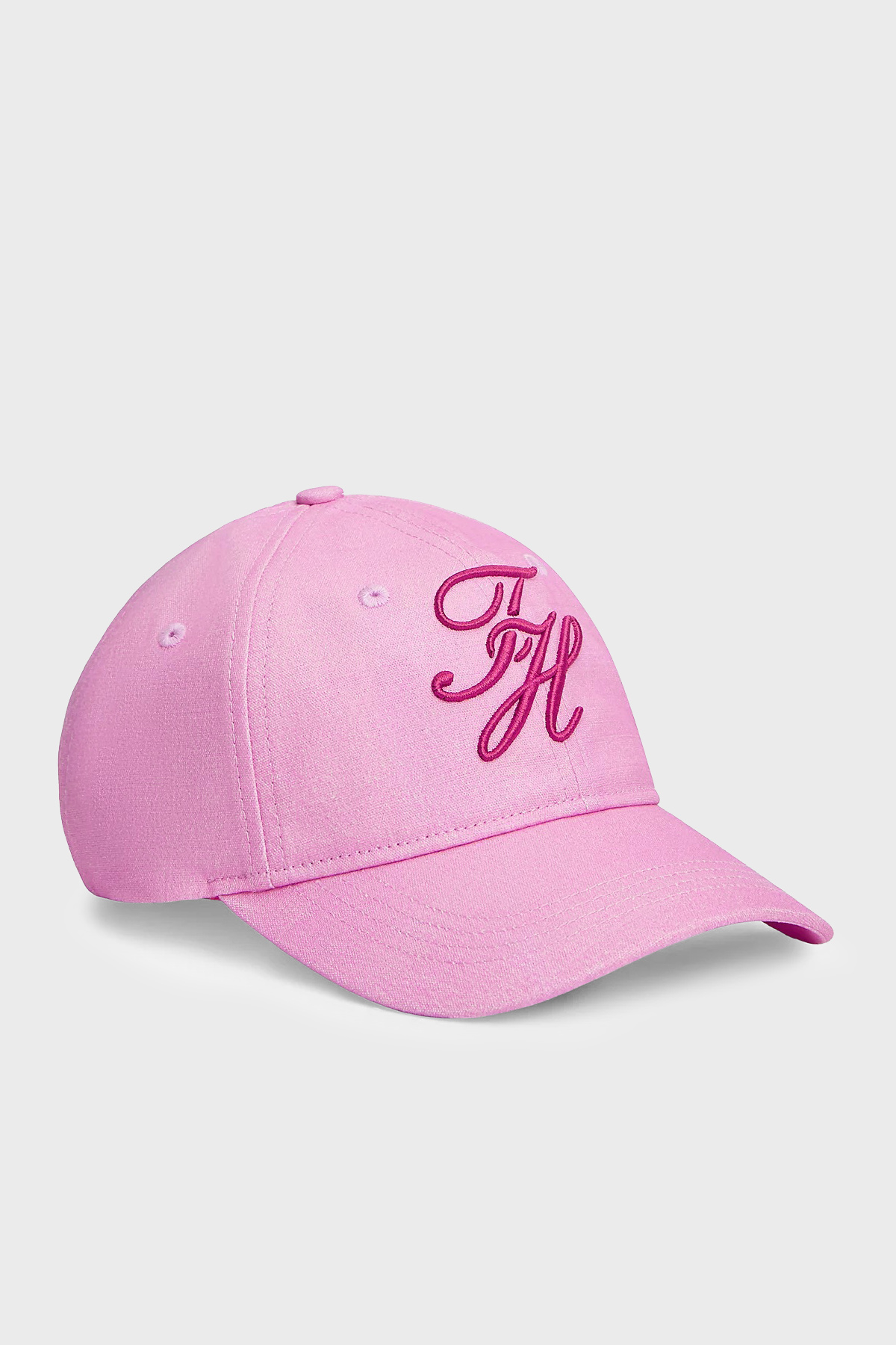 Tommy Hilfiger % 100 Pamuk Logo İşlemeli Kadın Şapka AW0AW18338 TOR PEMBE
