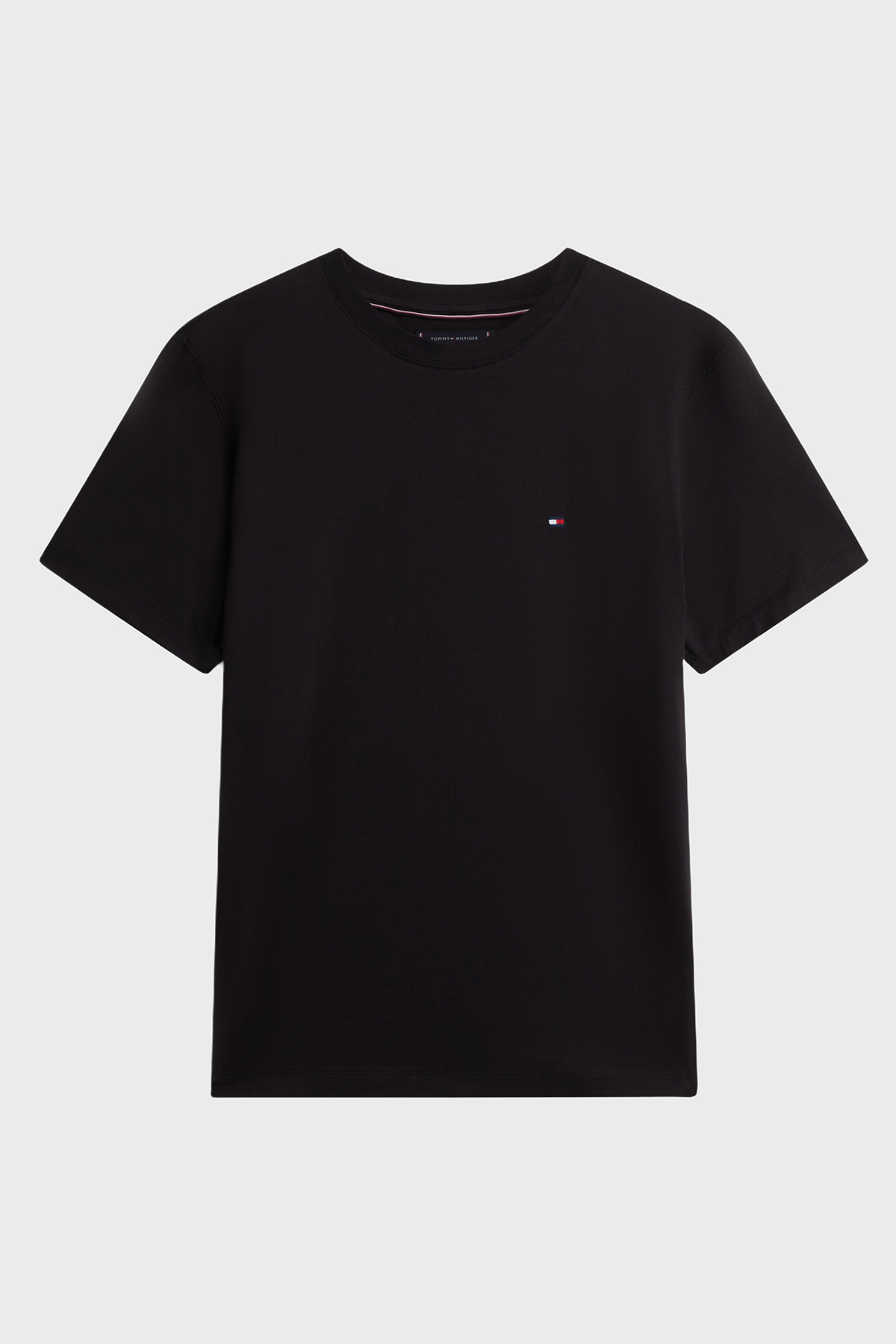 Tommy Hilfiger % 100 Pamuk Regular Fit Bisiklet Yaka Erkek T Shirt MW0MW42393 BDS SİYAH