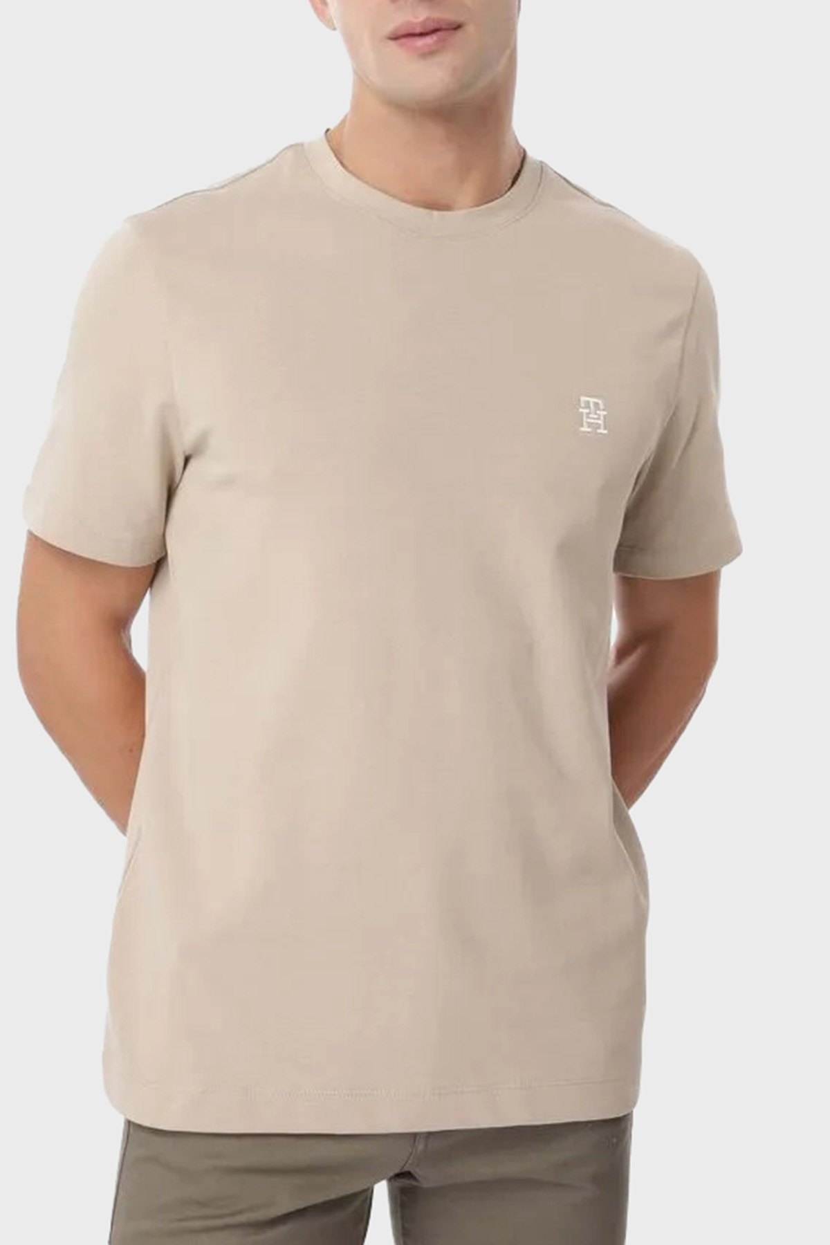 Tommy Hilfiger %100 Pamuk Regular Fit Bisiklet Yaka Logolu Erkek T Shirt MW0MW39256 RBT KUM