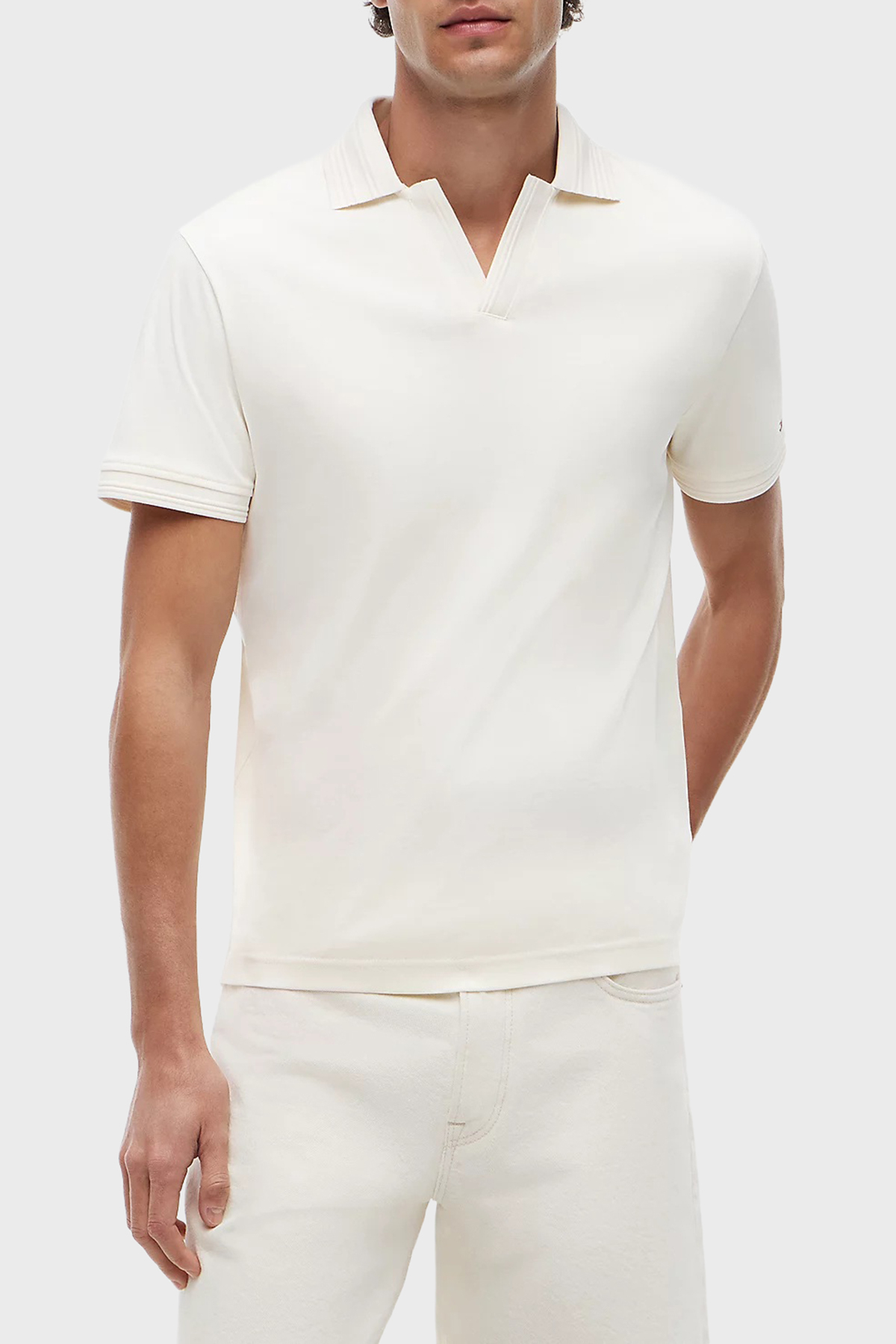 Tommy Hilfiger % 100 Pamuk Regular Fit Erkek Polo Yaka T Shirt MW0MW42745 Z00 AÇIK BEJ