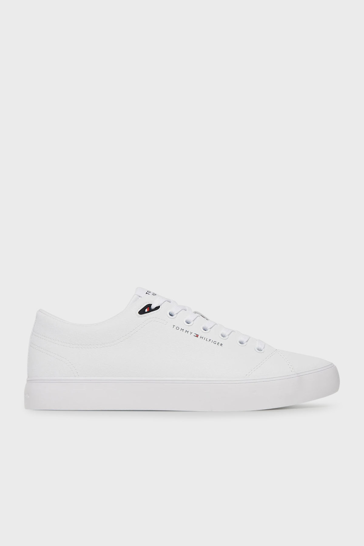 Tommy Hilfiger Deri Karışımlı Logolu Sneaker Erkek Ayakkabı FM0FM05511 YBS BEYAZ