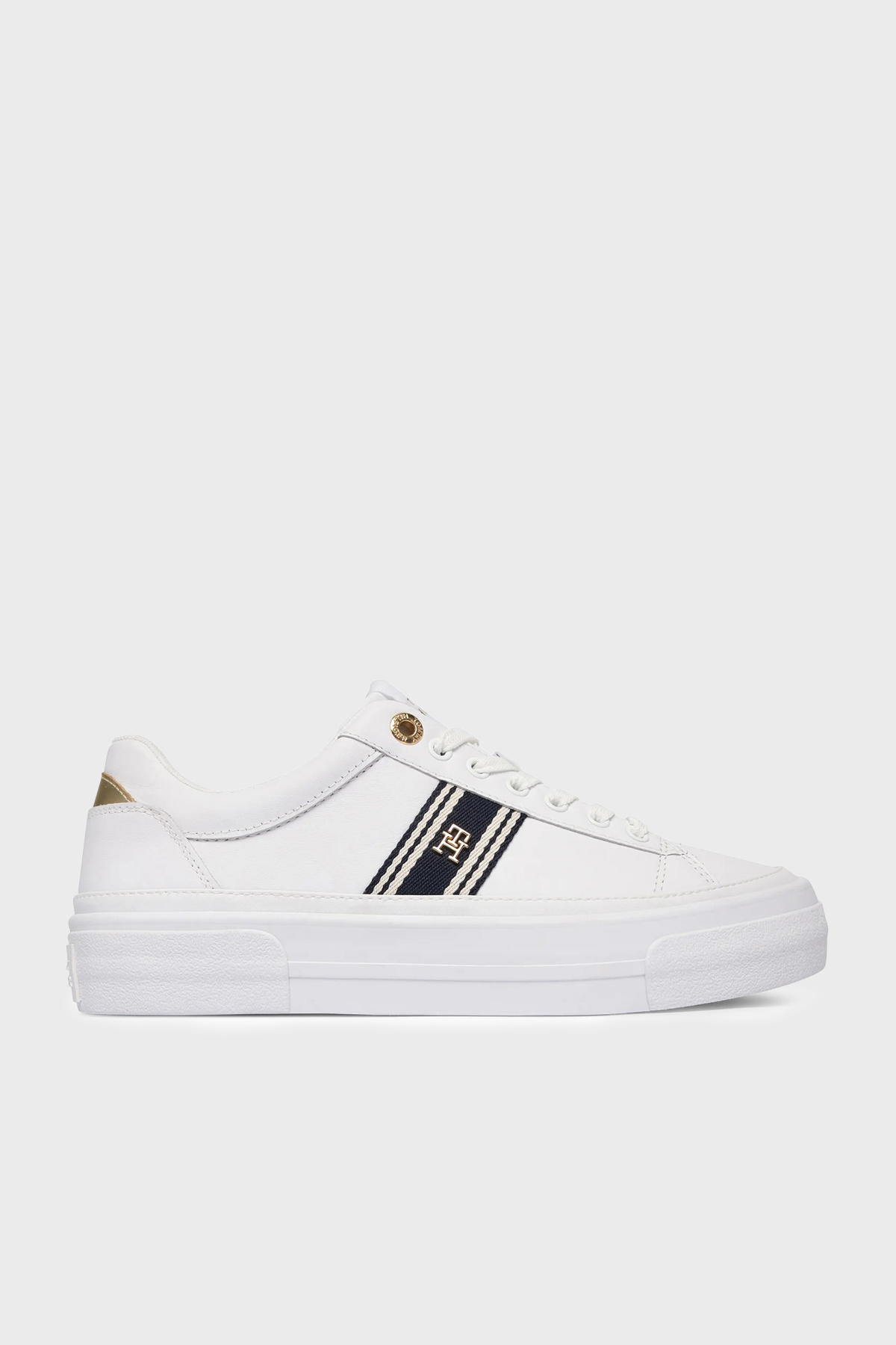 Tommy Hilfiger Deri Karışımlı Sneaker Kadın Ayakkabı FW0FW09353 YBS BEYAZ