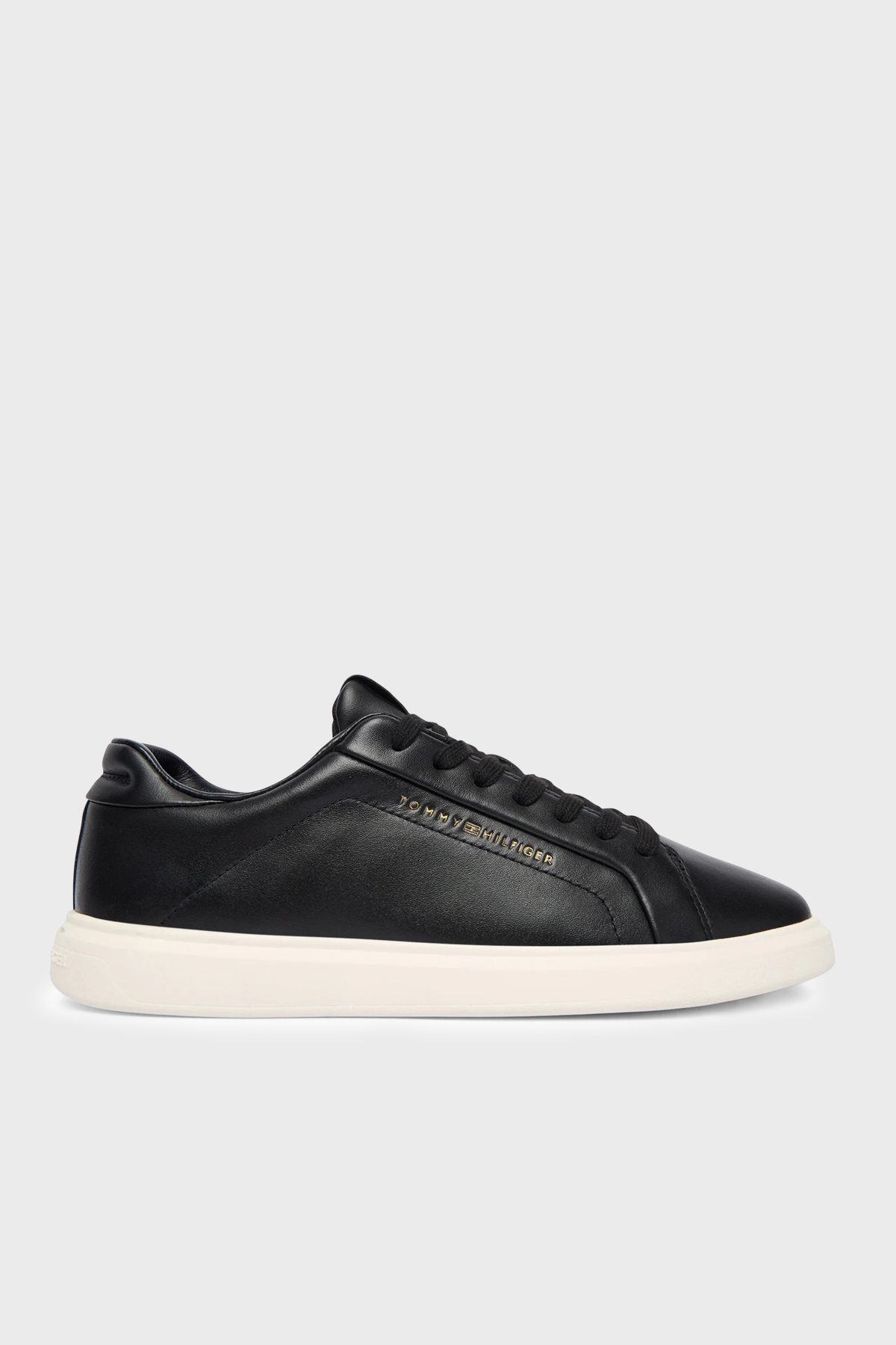 Tommy Hilfiger Deri Logolu Sneaker Kadın Ayakkabı FW0FW08949 BDS SİYAH