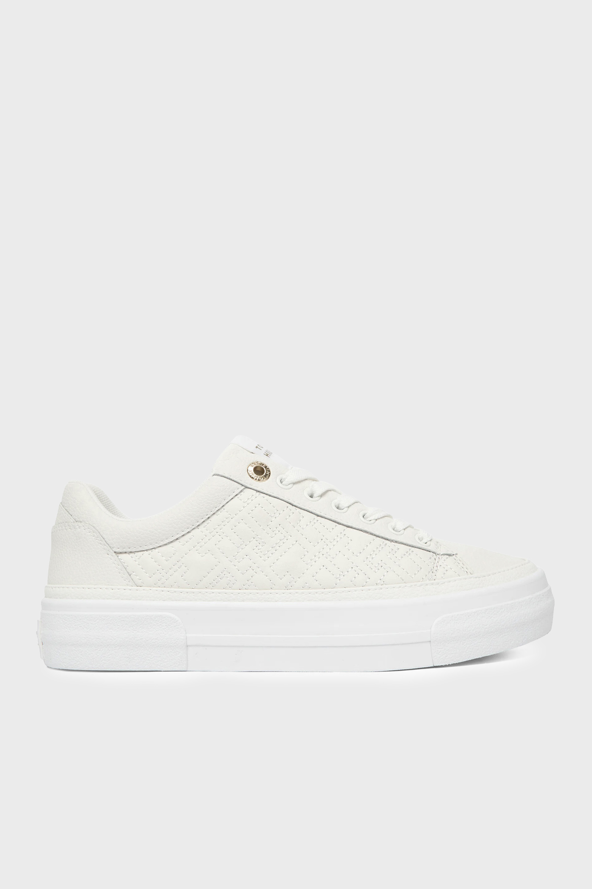 Tommy Hilfiger Deri Logolu Sneaker Kadın Ayakkabı FW0FW09265 YBL BEYAZ