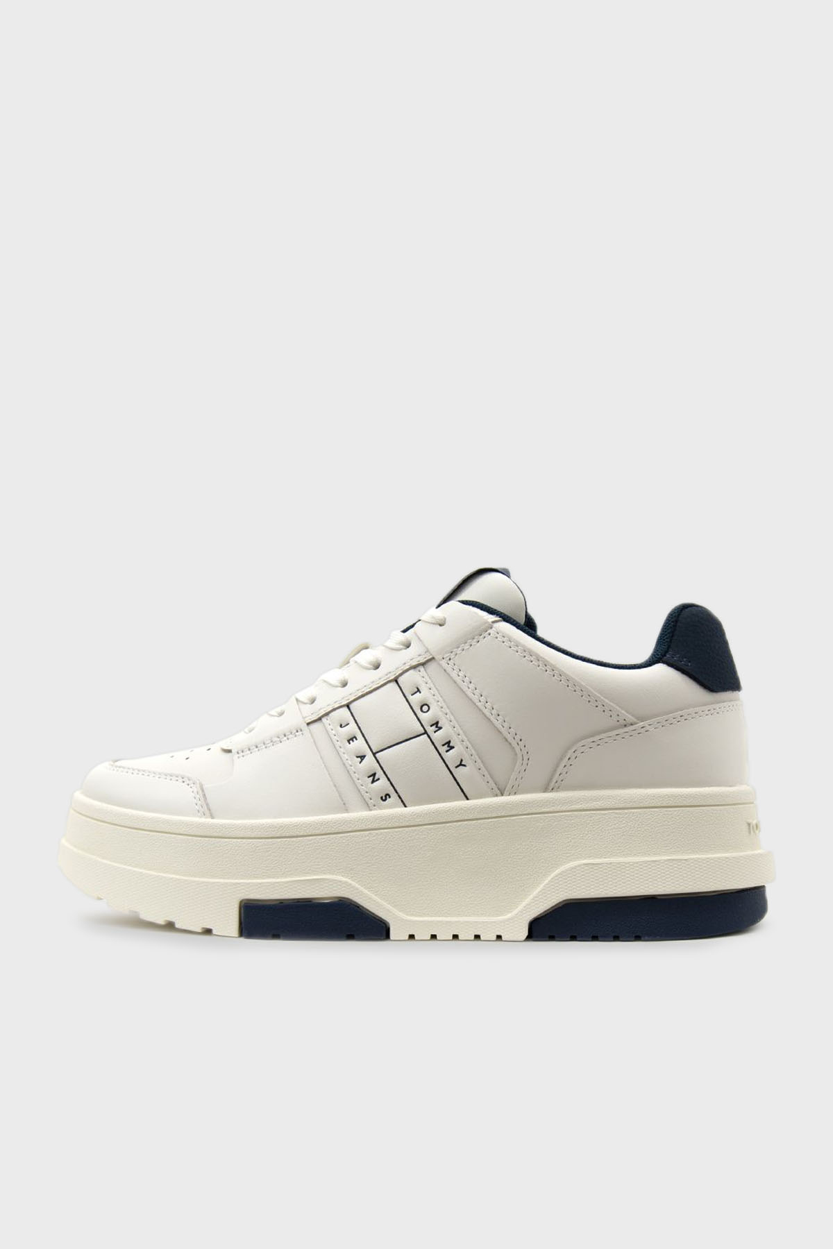 Tommy Hilfiger Deri Platform Sneaker Kadın Ayakkabı EN0EN02592 YBI BEYAZ