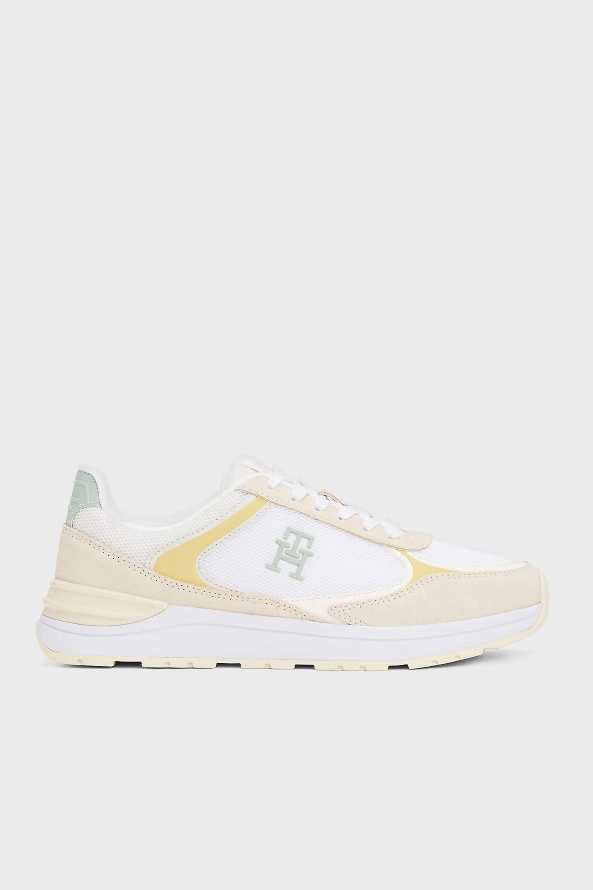 Tommy Hilfiger Dokulu Logolu Sneaker Kadın Ayakkabı FW0FW08324 ACJ BEJ