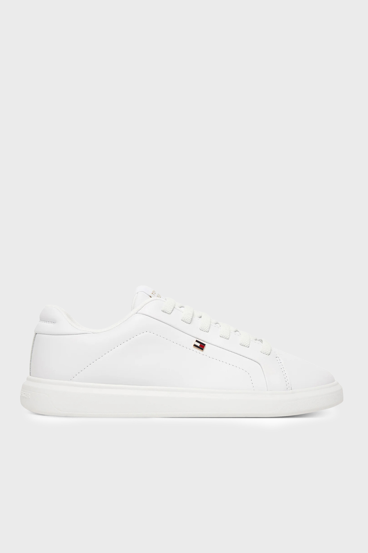 Tommy Hilfiger Hakiki Deri Logolu Sneaker Kadın Ayakkabı FW0FW08948 YBS BEYAZ