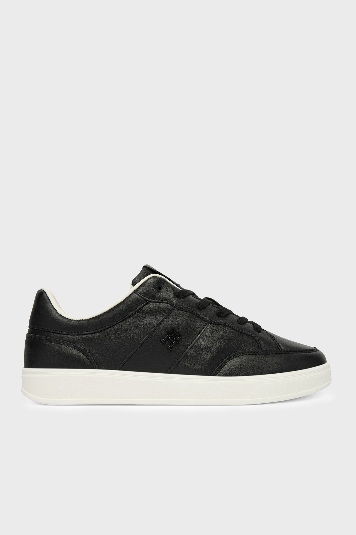 Tommy Hilfiger Hakiki Deri Logolu Sneaker Kadın Ayakkabı FW0FW09028 BDS SİYAH