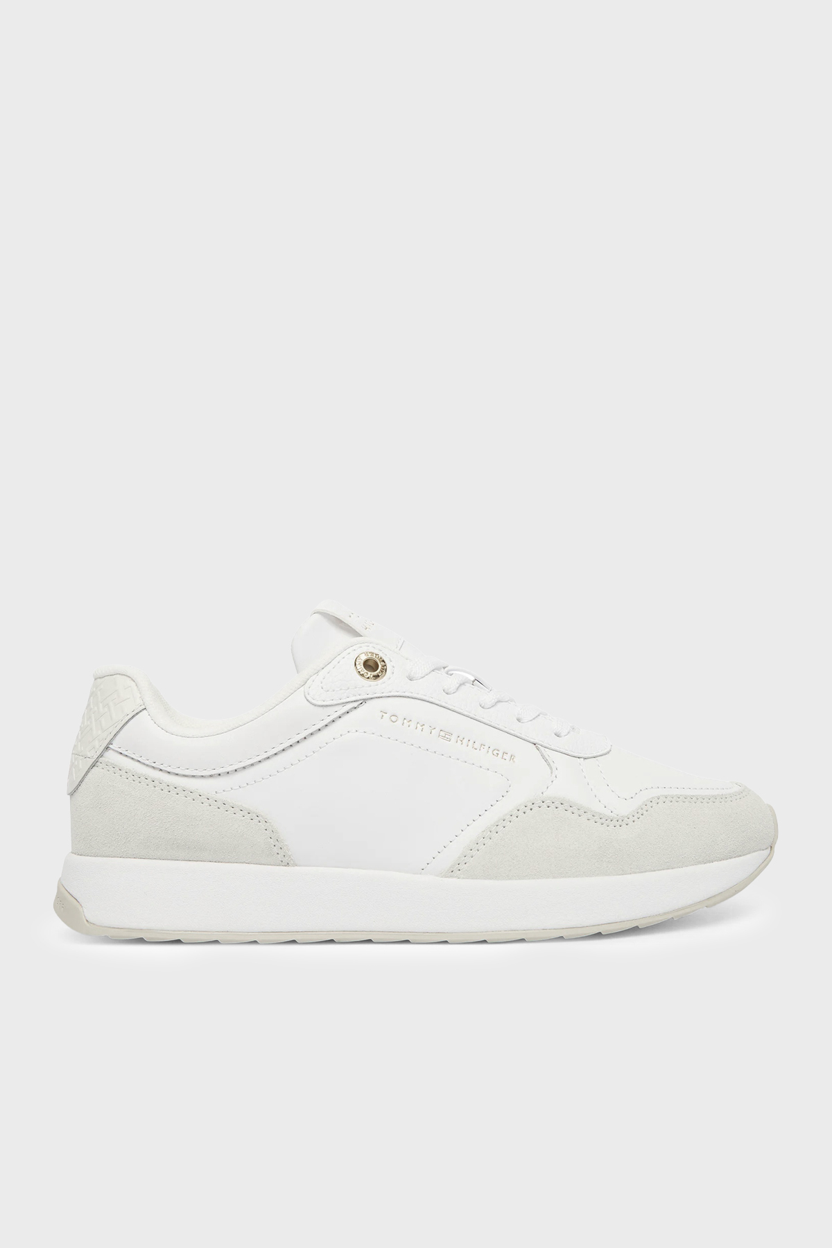 Tommy Hilfiger Hakiki Deri Logolu Sneaker Kadın Ayakkabı FW0FW09267 YBS BEYAZ