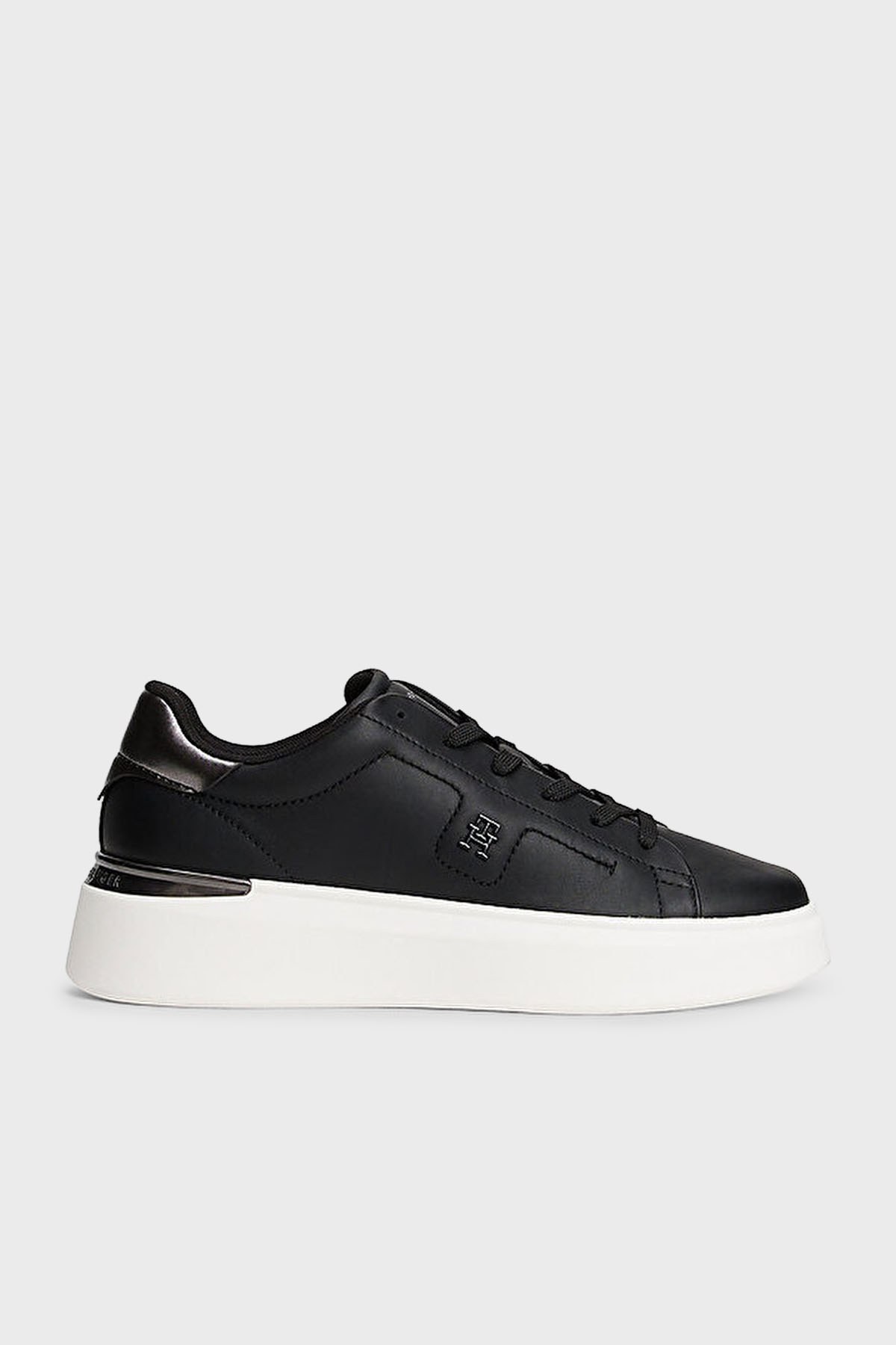 Tommy Hilfiger Kalın Tabanlı Deri Sneaker Kadın Ayakkabı FW0FW08817 BDS SİYAH