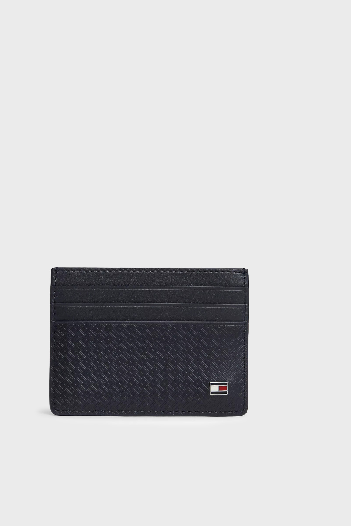 Tommy Hilfiger Logolu Deri Erkek Kartlık AM0AM14240 DW6 LACİVERT
