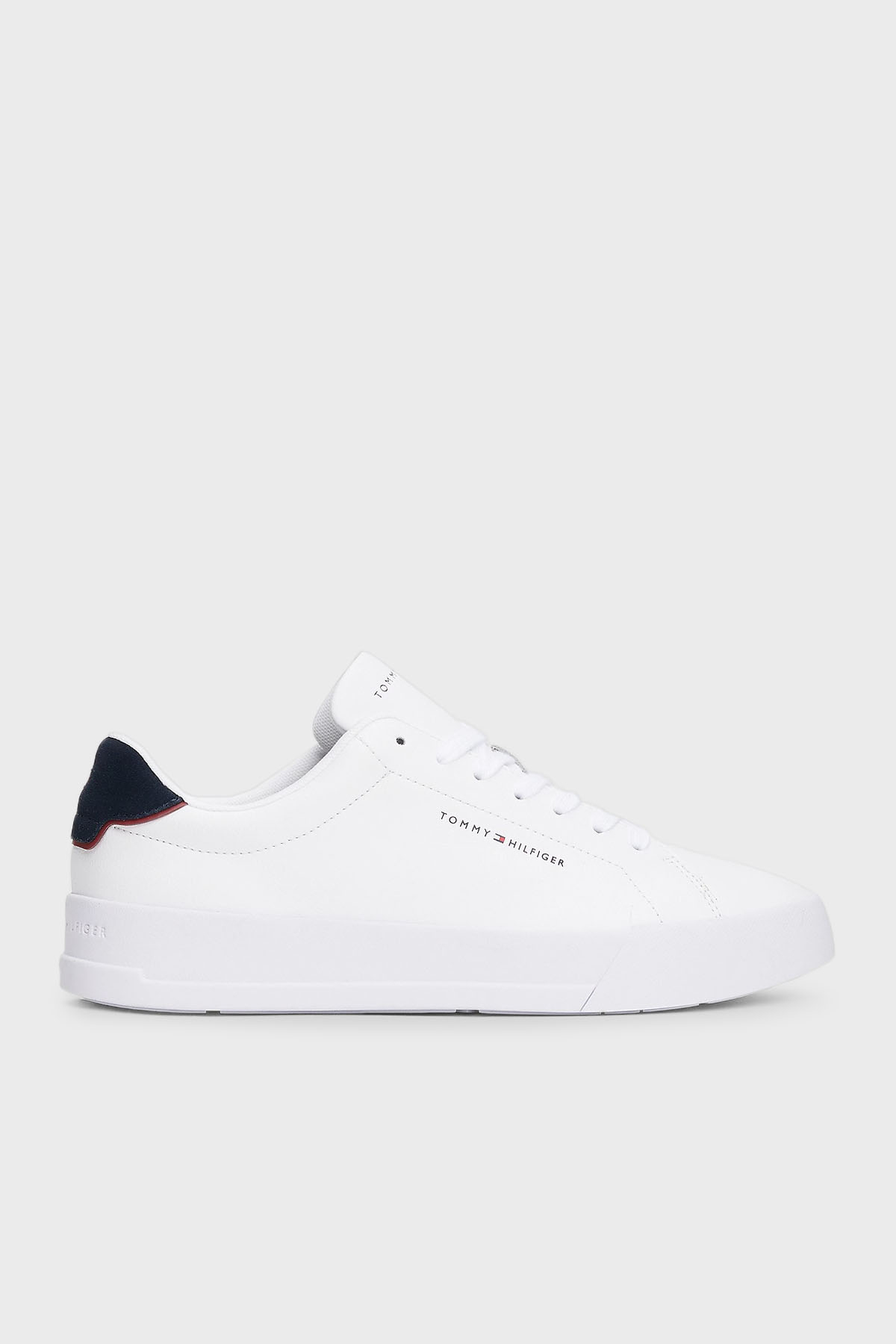 Tommy Hilfiger Logolu Deri Karışımlı Kalın Taban Sneaker Erkek Ayakkabı FM0FM05367 0LD BEYAZ