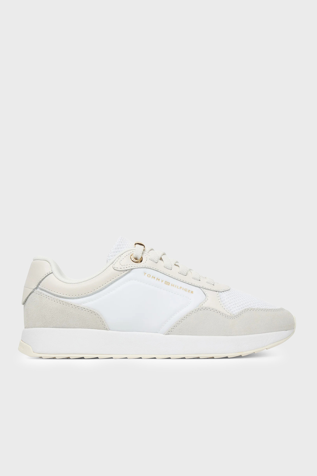 Tommy Hilfiger Logolu Deri Sneaker Kadın Ayakkabı FW0FW09465 YBS BEYAZ