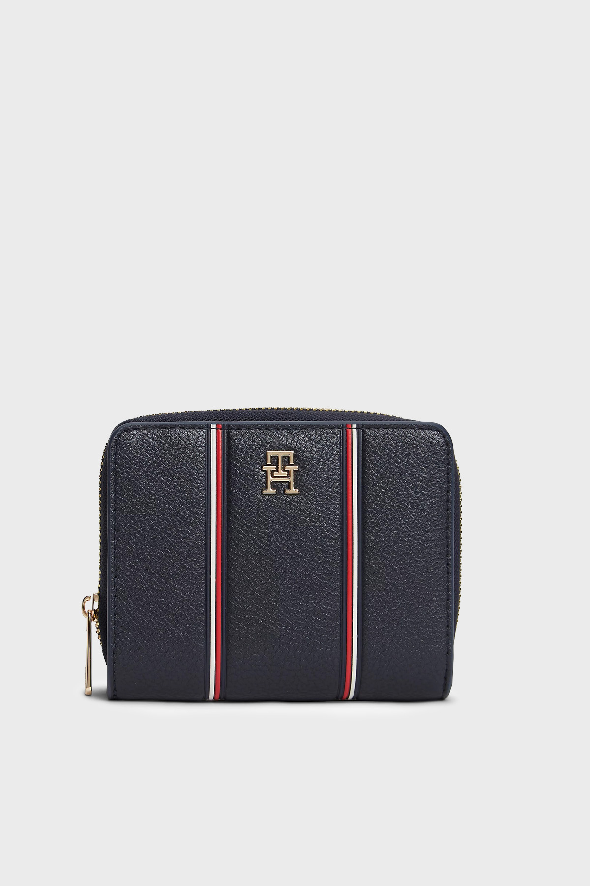 Tommy Hilfiger Logolu Fermuarlı Kadın Cüzdan AW0AW18653 DW6 LACİVERT