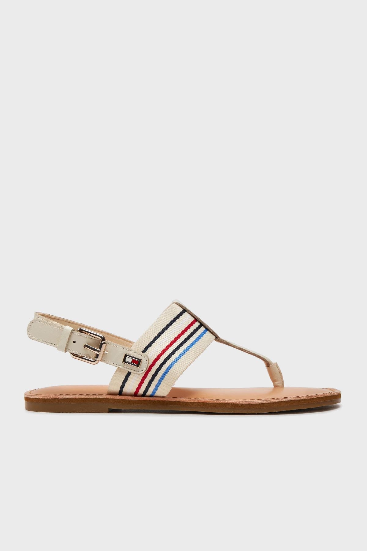 Tommy Hilfiger Logolu Parmak Arası Kadın Sandalet FW0FW07924 AEF BEJ