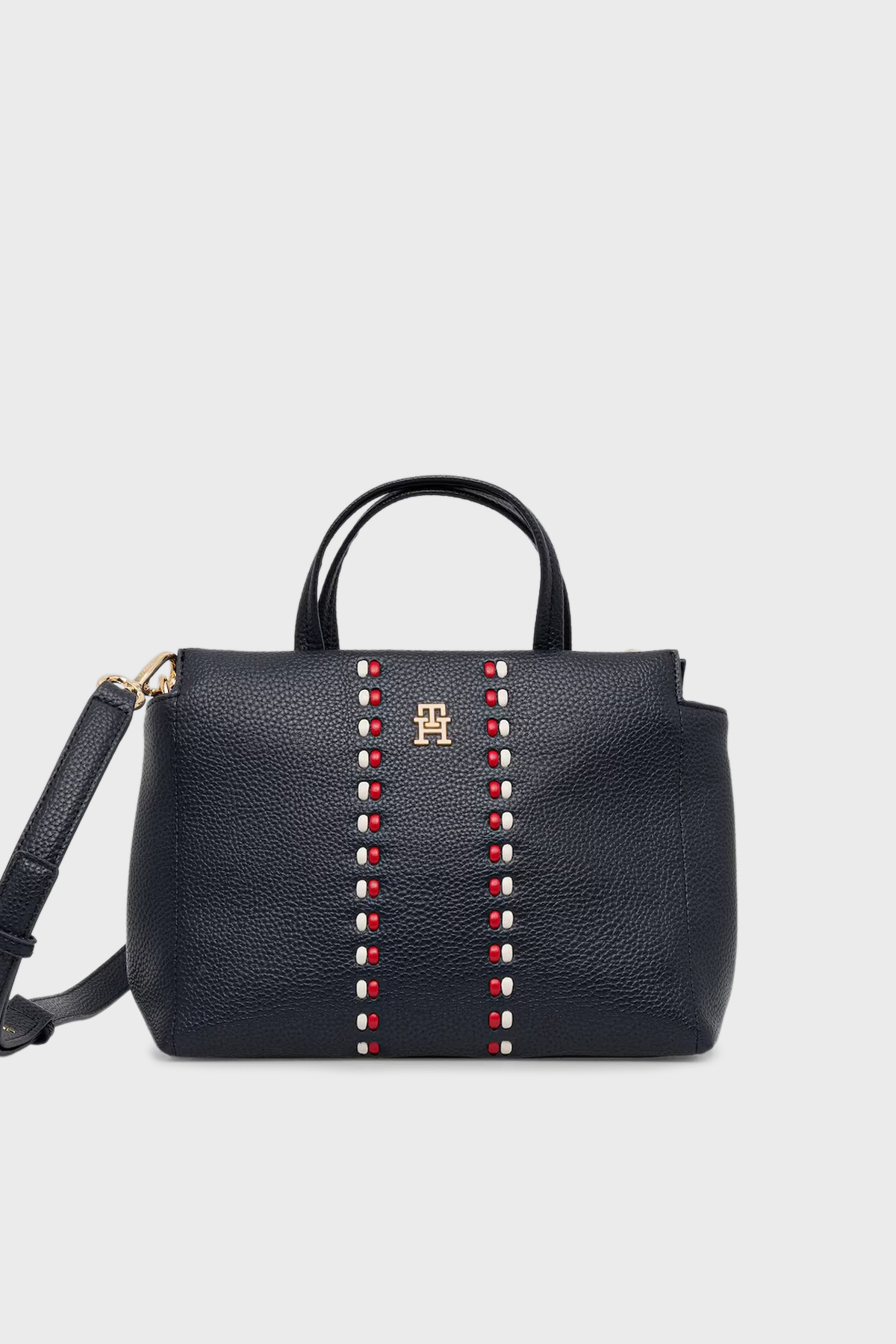 Tommy Hilfiger Logolu Sabit Askılı ve Ayarlanabilir Askılı Kadın Çanta AW0AW18154 DW6 LACİVERT