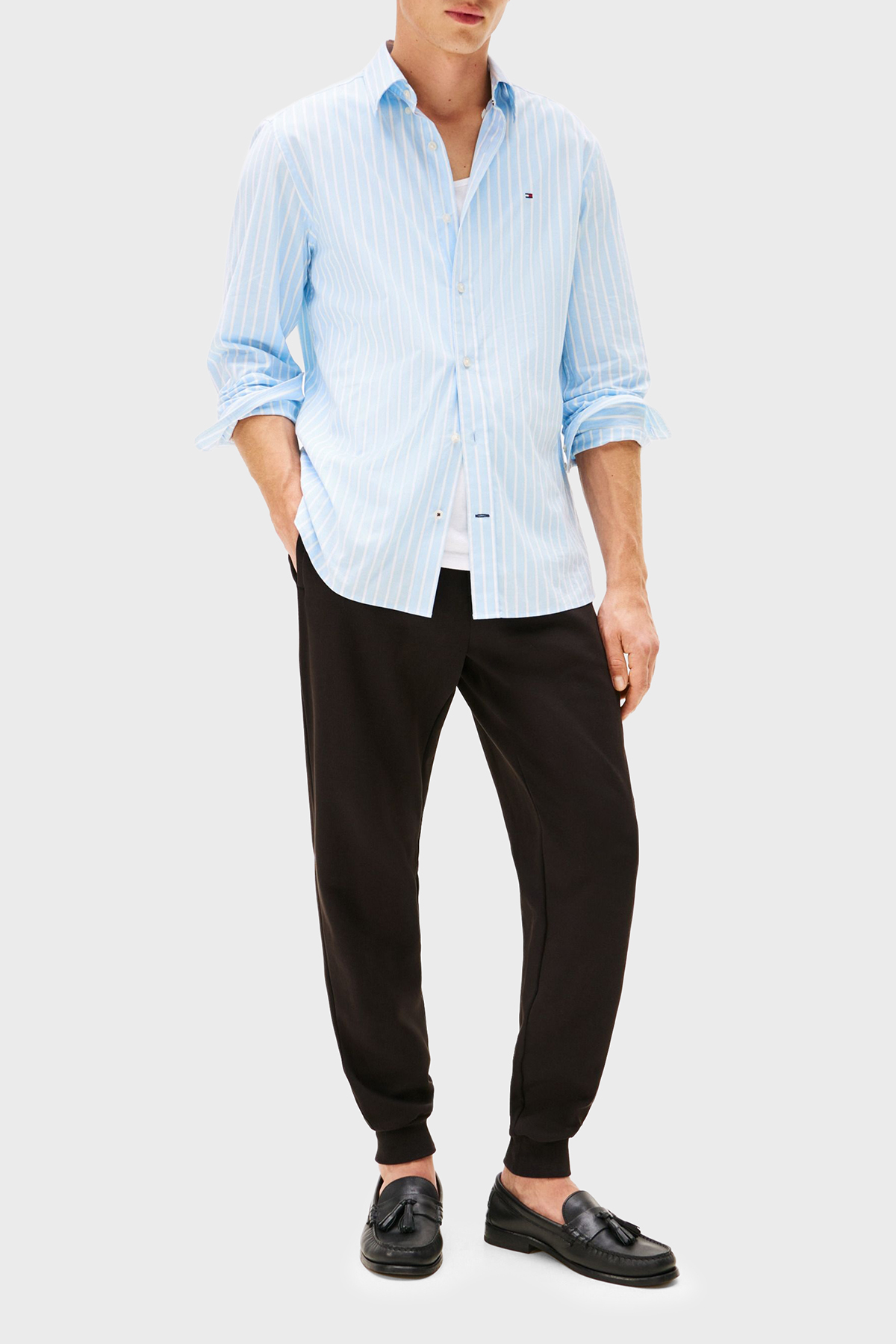 Tommy Hilfiger Pamuk Karışımlı Regular Fit Ribanalı Paça Jogger Erkek Pantolon MW0MW37242 BDS SİYAH
