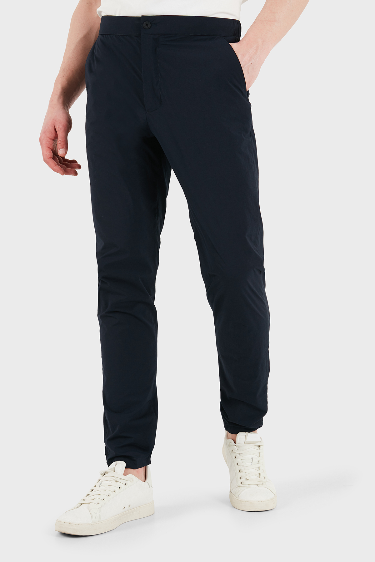 Tommy Hilfiger Pamuk Karışımlı Tapered Fit Normal Bel Erkek Pantolon MW0MW41777 DW5 LACİVERT