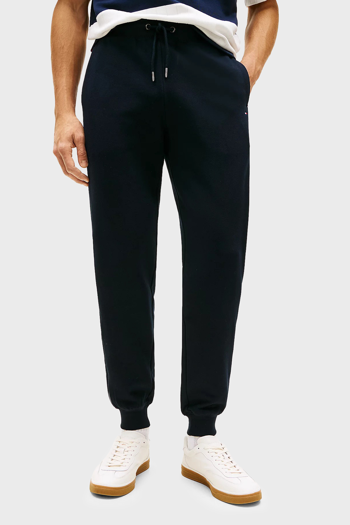 Tommy Hilfiger Pamuklu Regular Fit Çizgili Jogger Erkek Pantolon MW0MW42882 DW5 LACİVERT