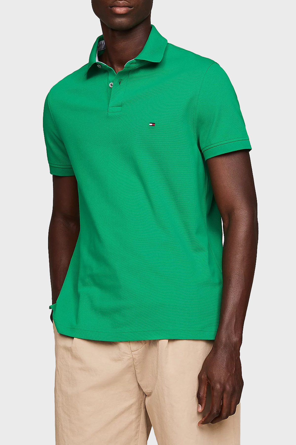 Tommy Hilfiger Pamuklu Regular Fit Erkek Polo Yaka T Shirt MW0MW17770 L4B YEŞİL