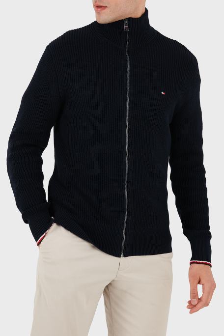 Tommy Hilfiger Pamuklu Regular Fit Fermuarlı Erkek Hırka MW0MW41517 DW5 LACİVERT - 2