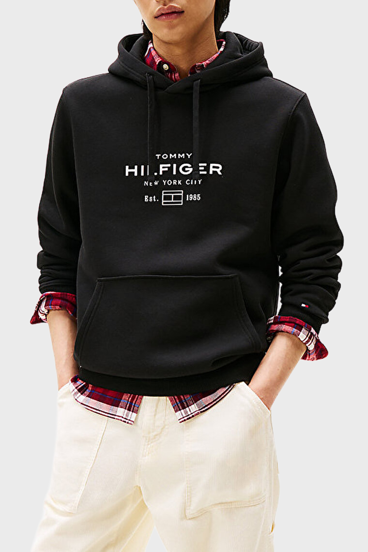 Tommy Hilfiger Pamuklu Regular Fit Logolu Kapüşonlu Erkek Sweat MW0MW40864 BDS SİYAH
