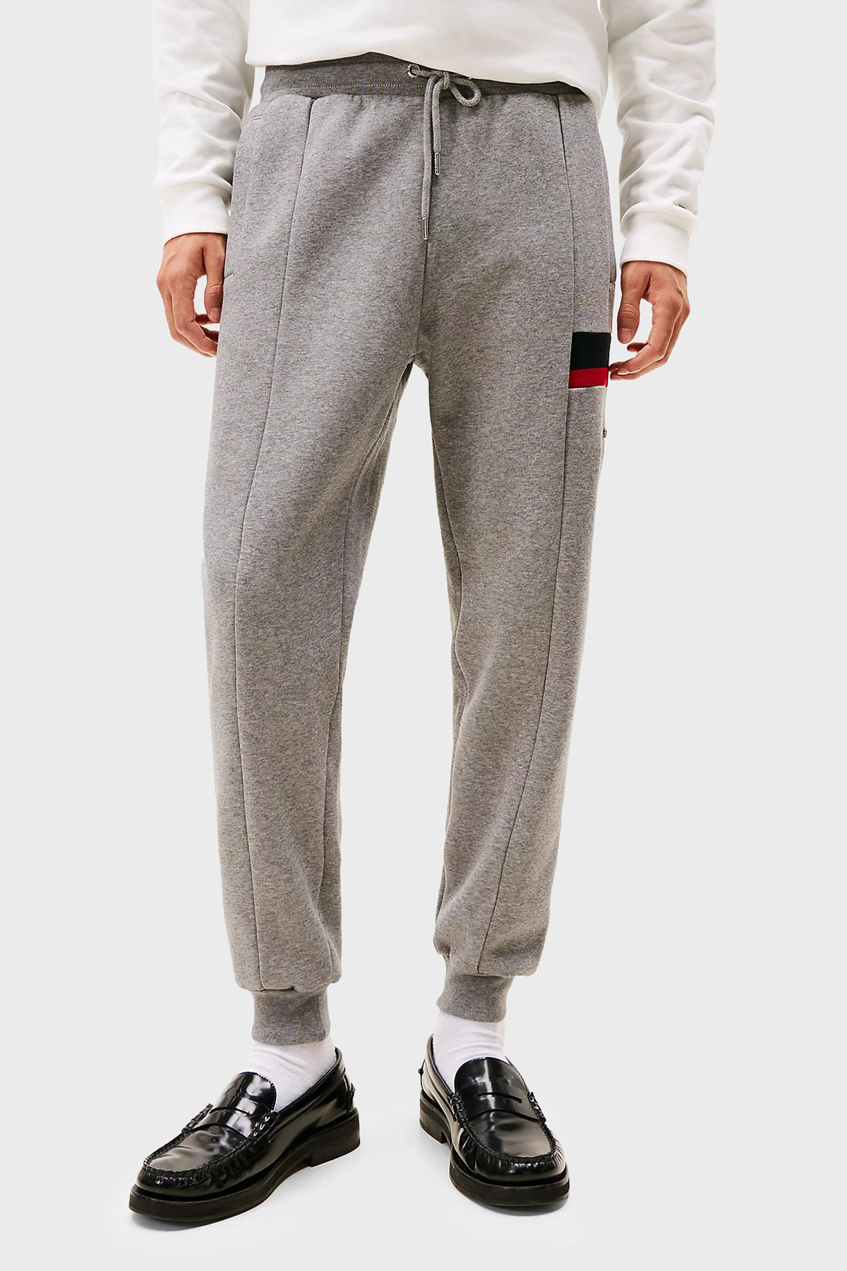 Tommy Hilfiger Pamuklu Regular Fit Logolu Normal Bel Erkek Pantolon MW0MW40416 P91 GRİ