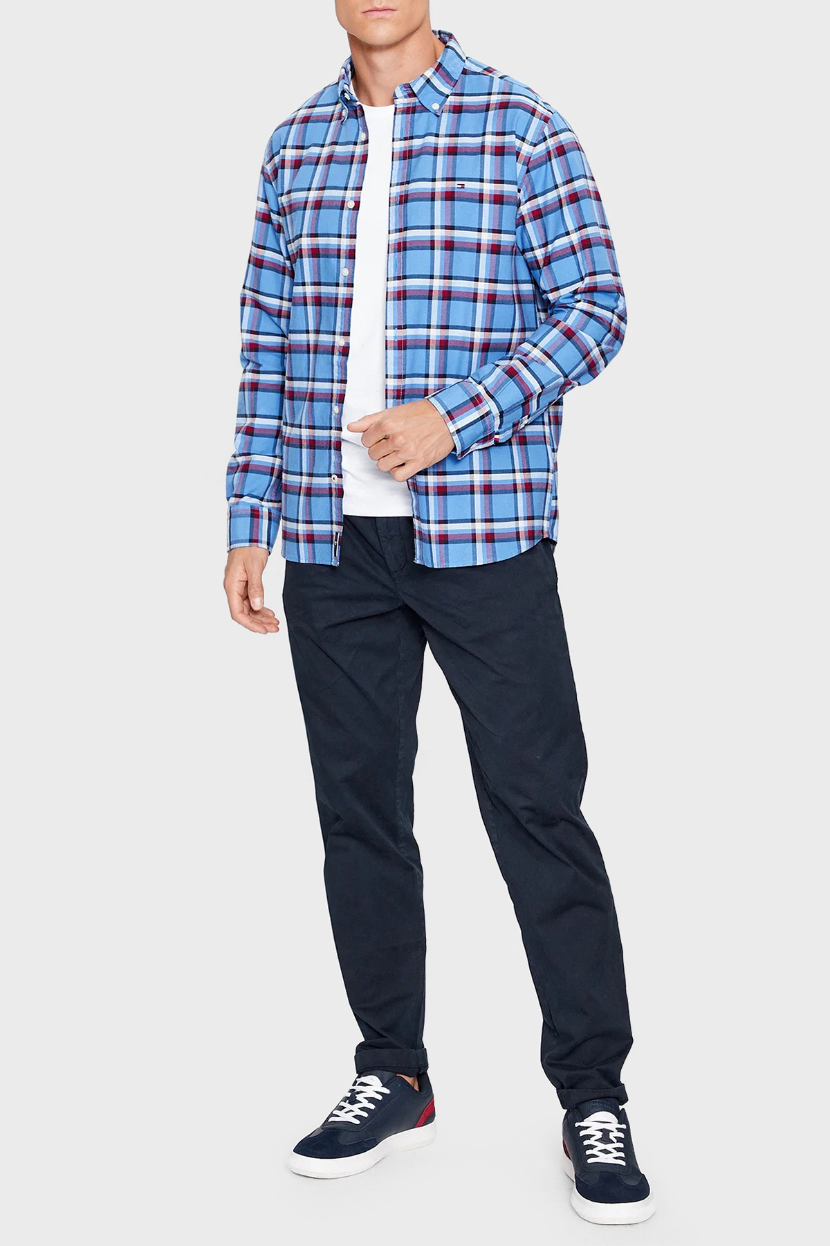 Tommy Hilfiger Pamuklu Relaxed Tapered Fit Chino Erkek Pantolon MW0MW32131 DW5 LACİVERT