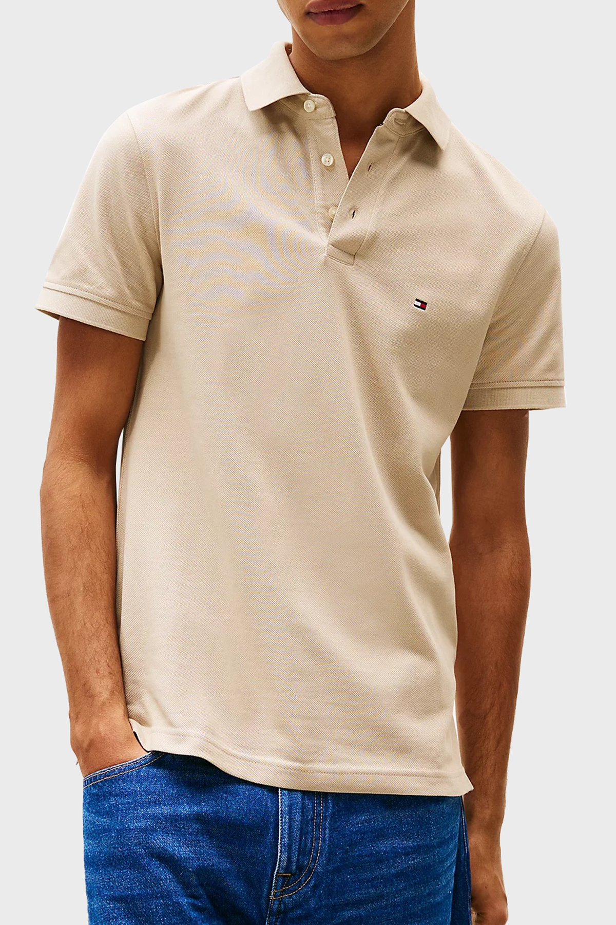 Tommy Hilfiger Pamuklu Slim Fit Erkek Polo Yaka T Shirt MW0MW17771 RBT KUM