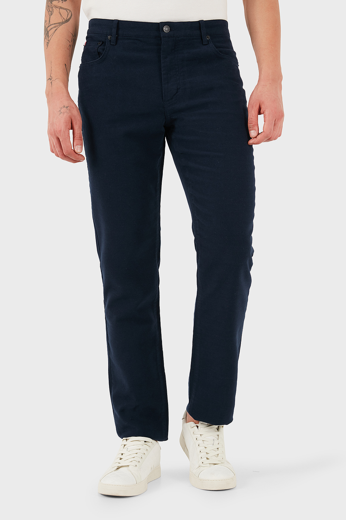 Tommy Hilfiger Pamuklu Slim Fit Normal Bel Erkek Pantolon MW0MW40266 C1G LACİVERT