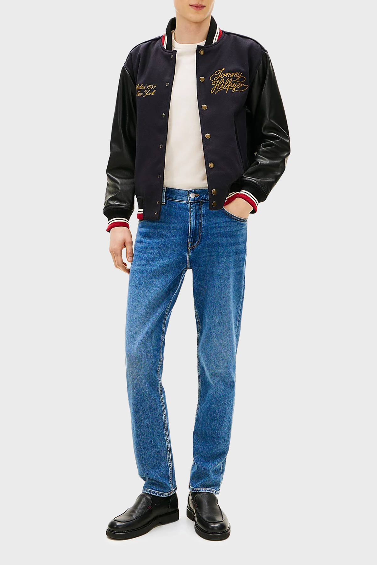 Tommy Hilfiger Pamuklu Straight Fit Düz Paça Jeans Erkek Kot Pantolon MW0MW41901 1BD MAVİ