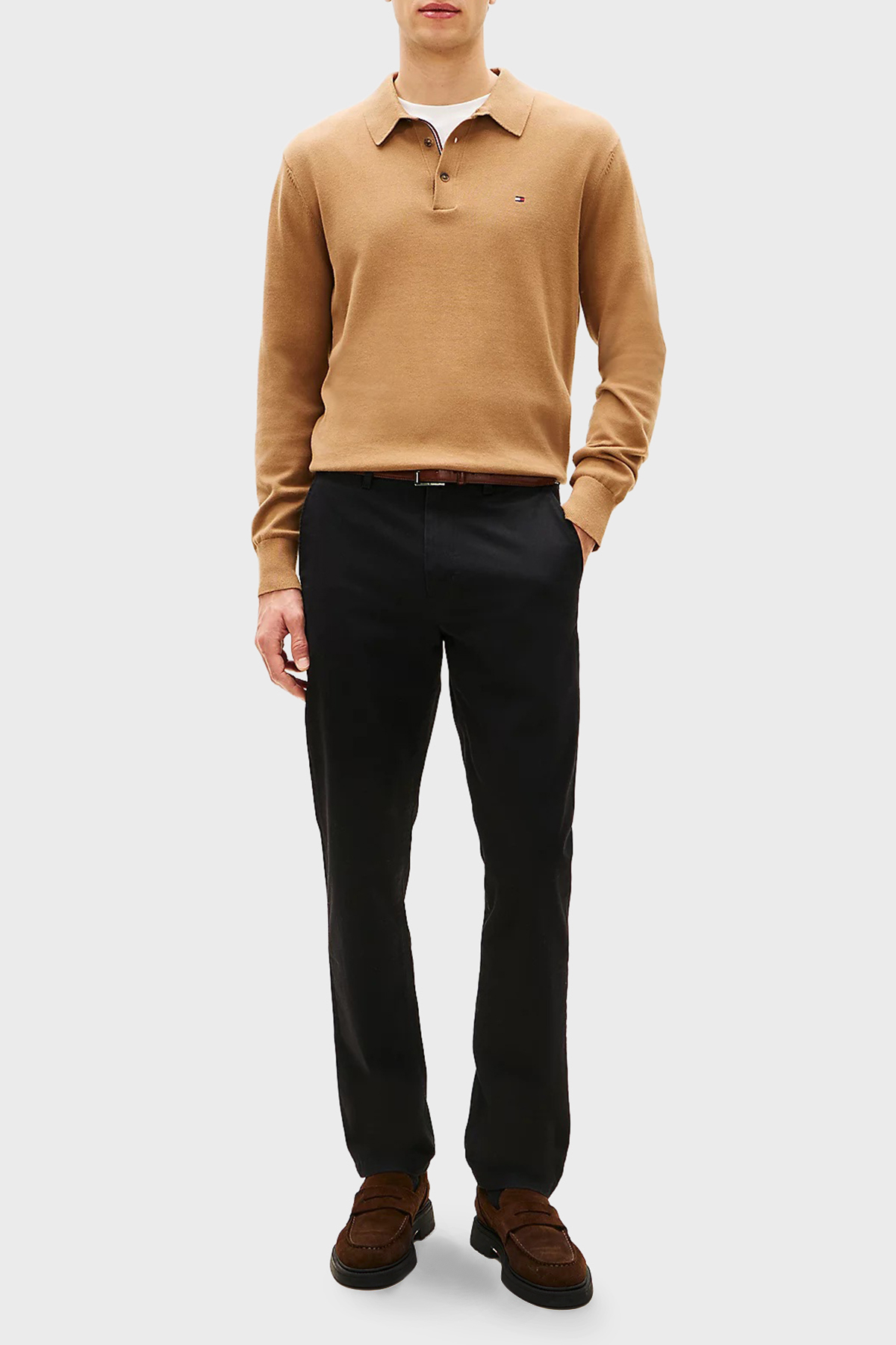 Tommy Hilfiger Pamuklu Straight Fit Normal Bel Düz Paça Erkek Pantolon MW0MW40262 BDS SİYAH