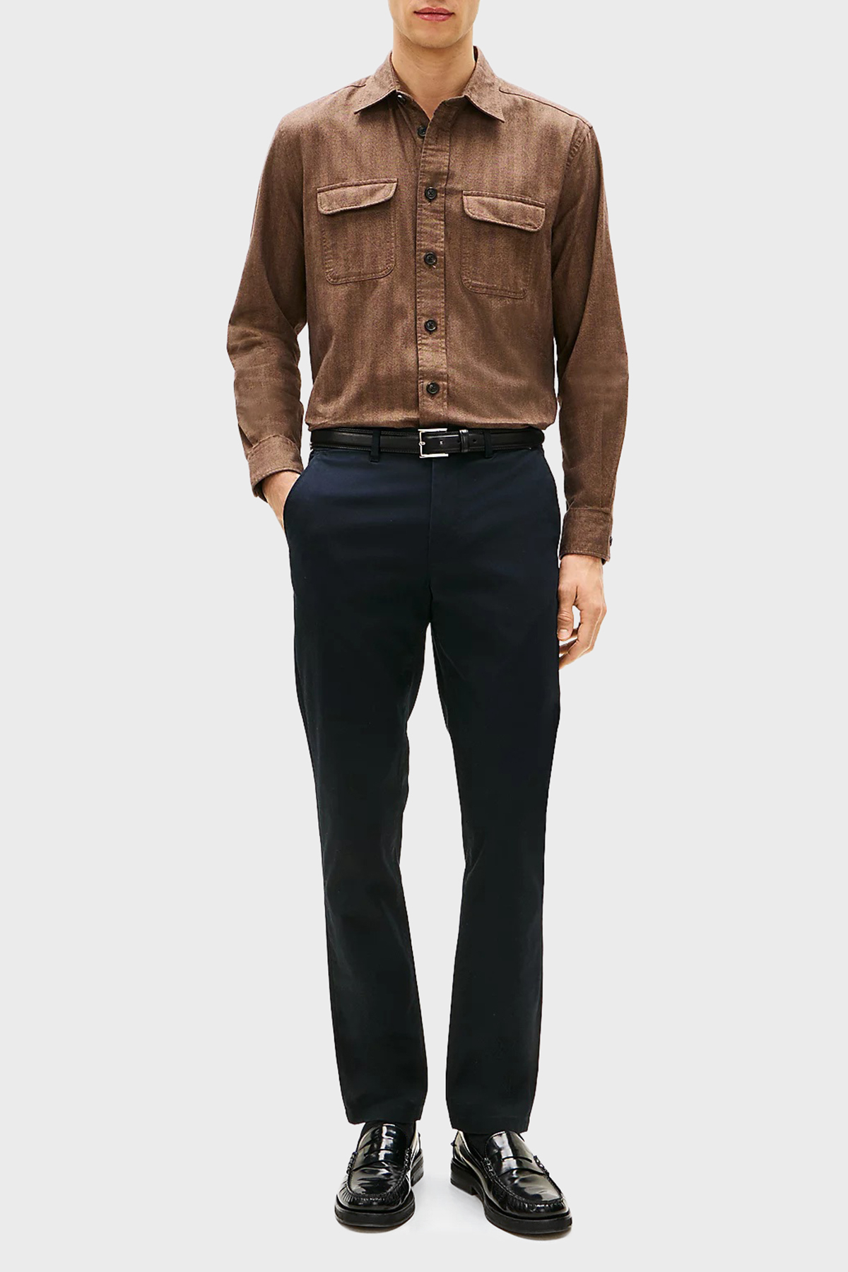 Tommy Hilfiger Pamuklu Straight Fit Normal Bel Düz Paça Erkek Pantolon MW0MW40262 DW5 LACİVERT