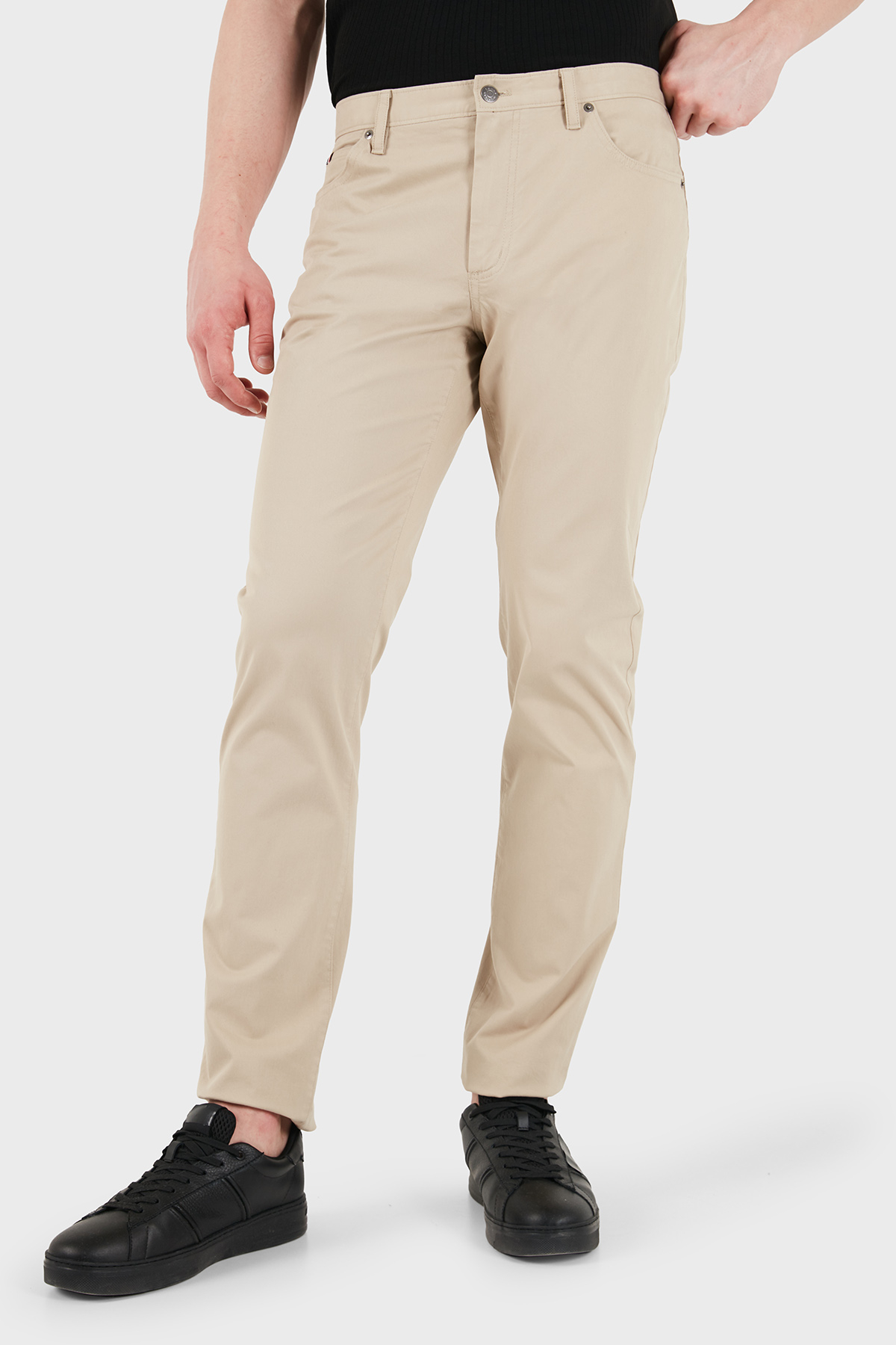 Tommy Hilfiger Pamuklu Straight Fit Normal Bel Erkek Pantolon MW0MW40915 RBT KUM