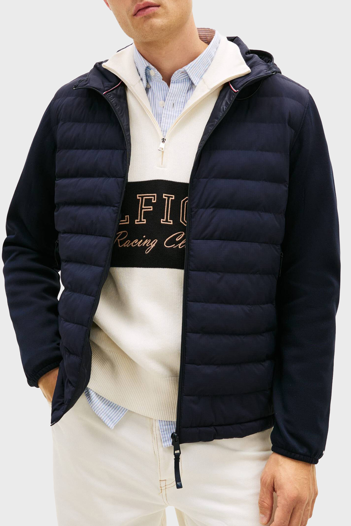 Tommy Hilfiger Regular Fit Kapitoneli Kapüşon Yaka Erkek Mont MW0MW41788 0GY LACİVERT
