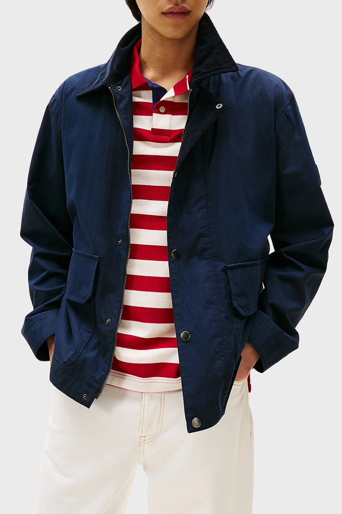 Tommy Hilfiger Regular Fit Su İtici Kadife Yaka Detaylı Erkek Ceket MW0MW39638 DW5 LACİVERT