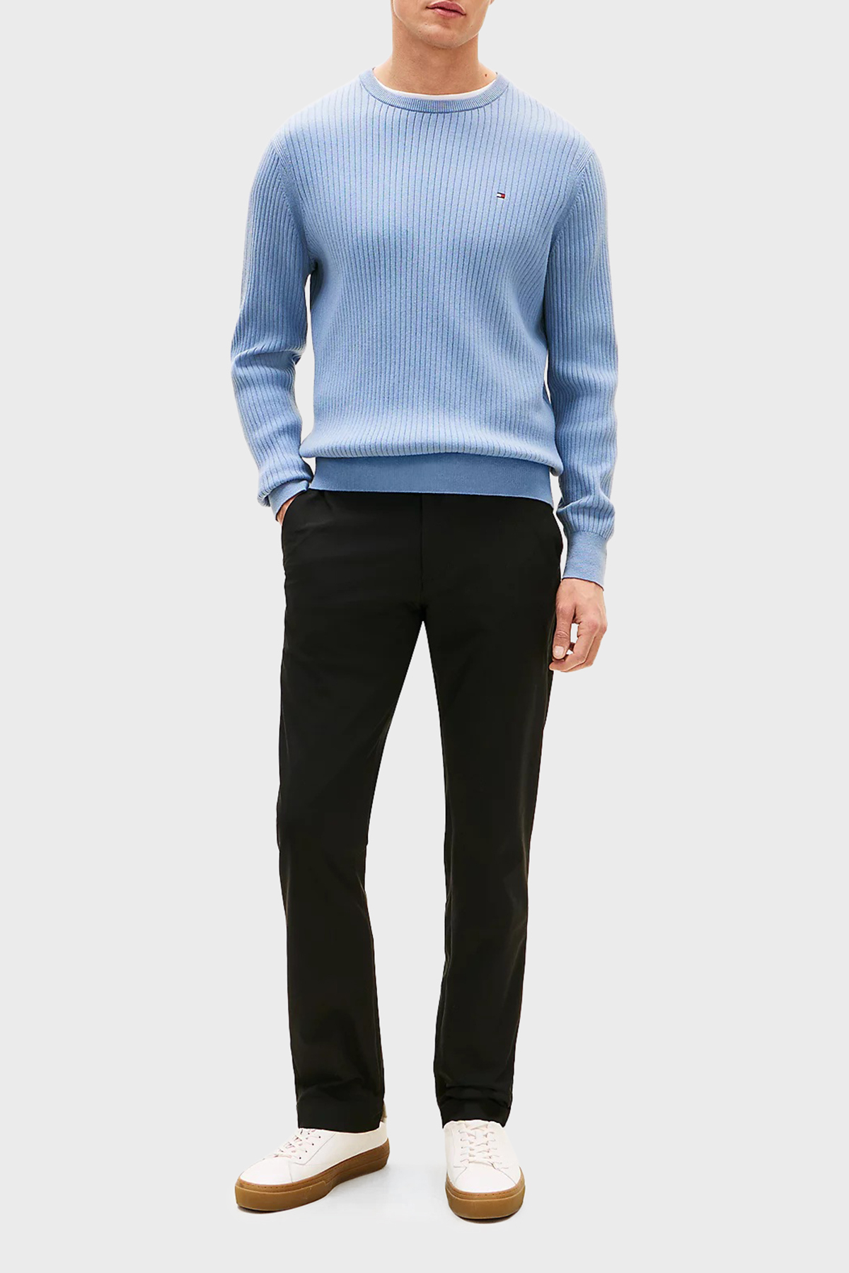 Tommy Hilfiger Straight Fit Normal Bel Düz Paça Erkek Pantolon MW0MW43408 BDS SİYAH